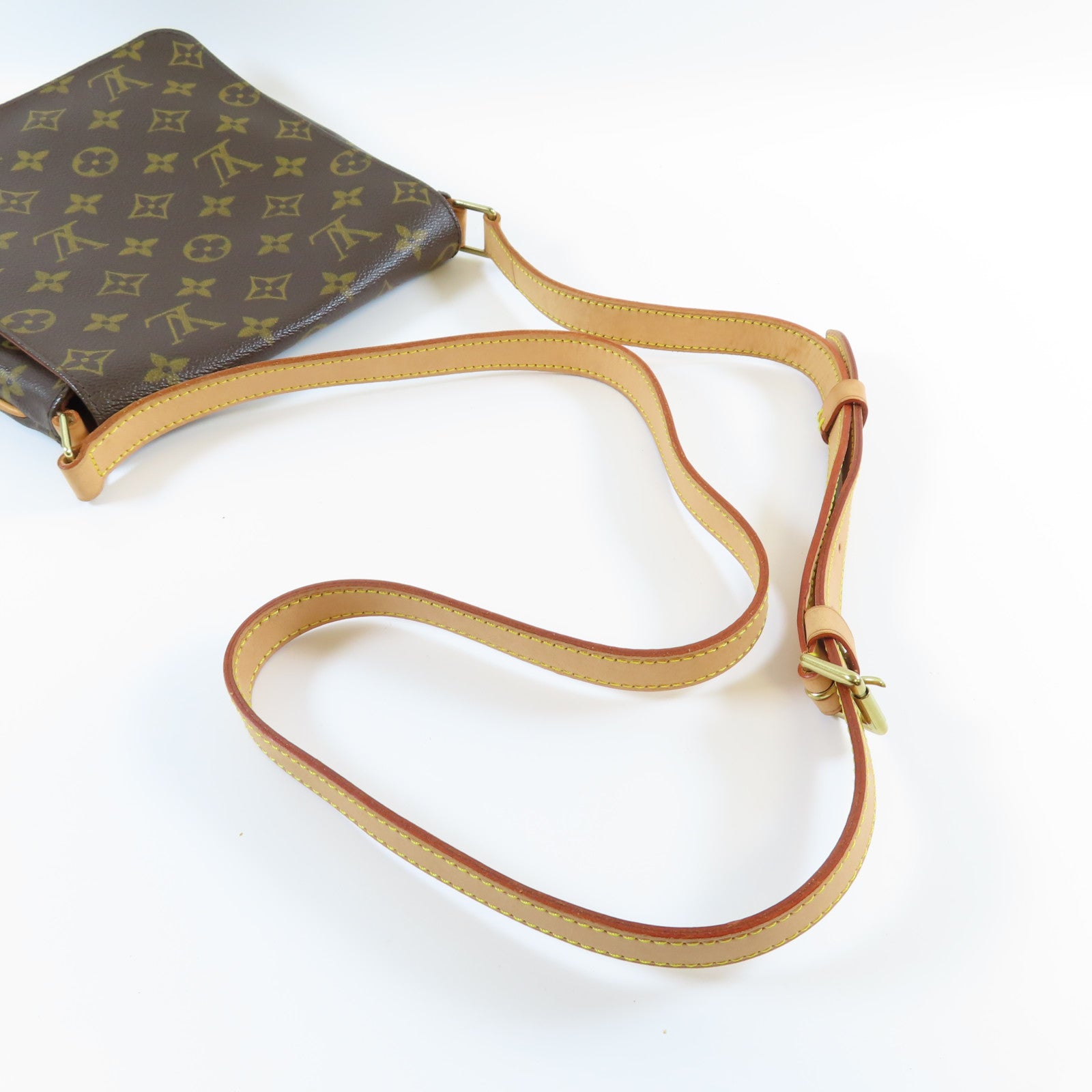LOUIS VUITTON Monogram Musette Salsa Short金扣肩背袋啡色