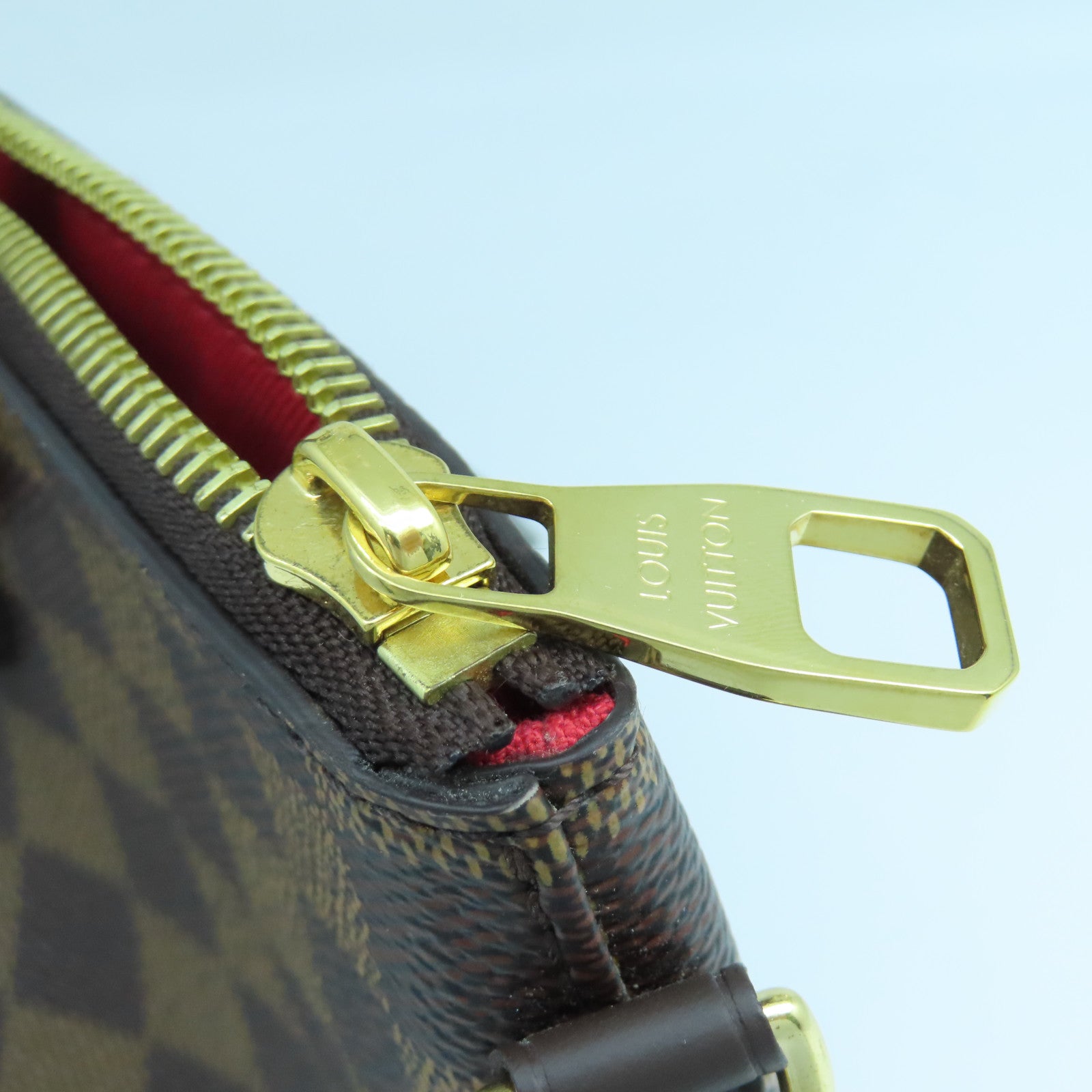 LOUIS VUITTON Damier Siena PM金扣手挽袋啡色