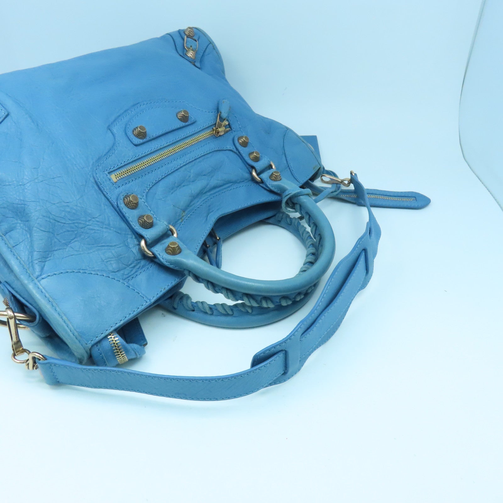 BALENCIAGA 羊皮皮革City金扣手挽肩背兩用袋