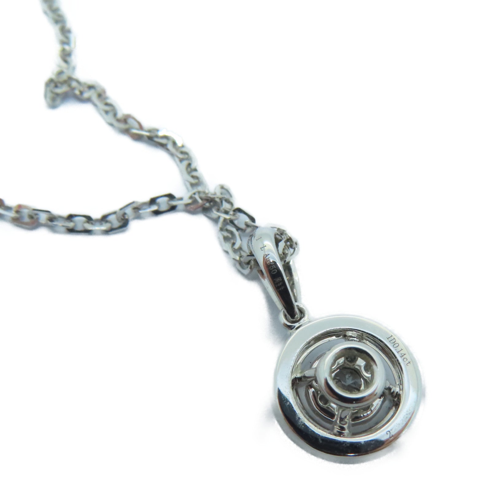 JEWELRY 18K白金Diamond Necklace 0.14ct /0.25ct鑽石頸錬