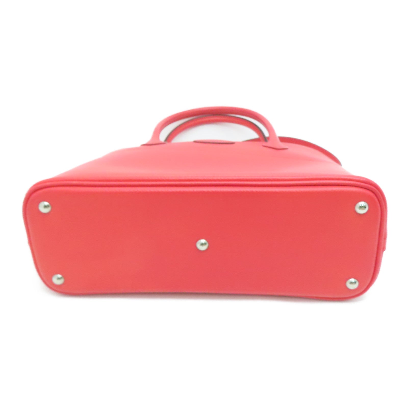 HERMES Epsom Leather Bolide 27 Silver Buckle Handle Shoulder Backpack Rose Jaipur/Red