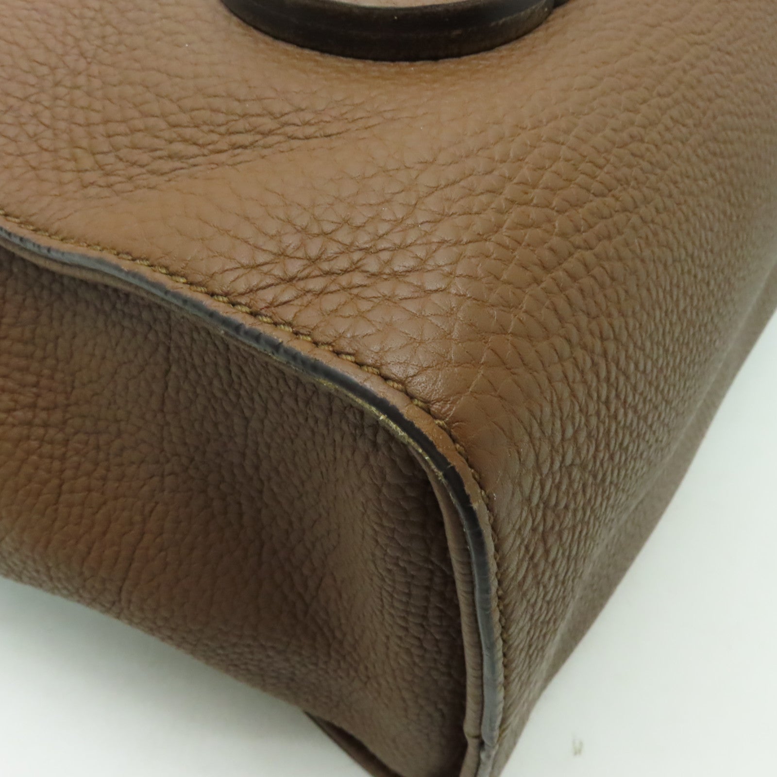 GUCCI 牛皮皮革Shoulder Bag金扣肩背袋啡色