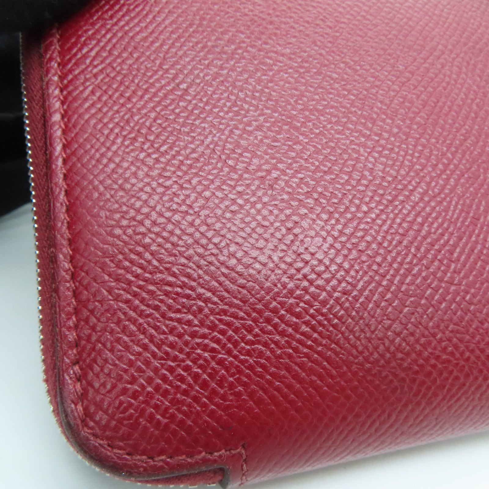 HERMES Epsom皮革Silk In Long Wallet銀扣長錢包紅色