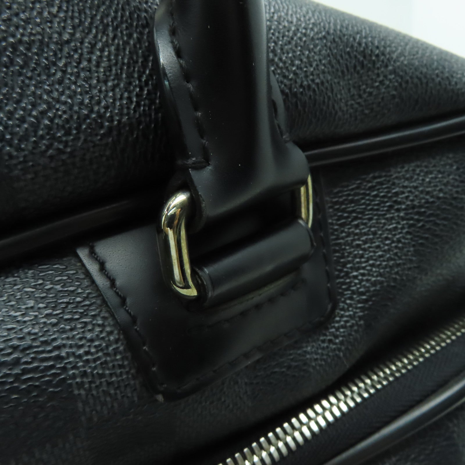 LOUIS VUITTON Damier Graphite Icare银扣公事包/手挽肩背两用袋黑色