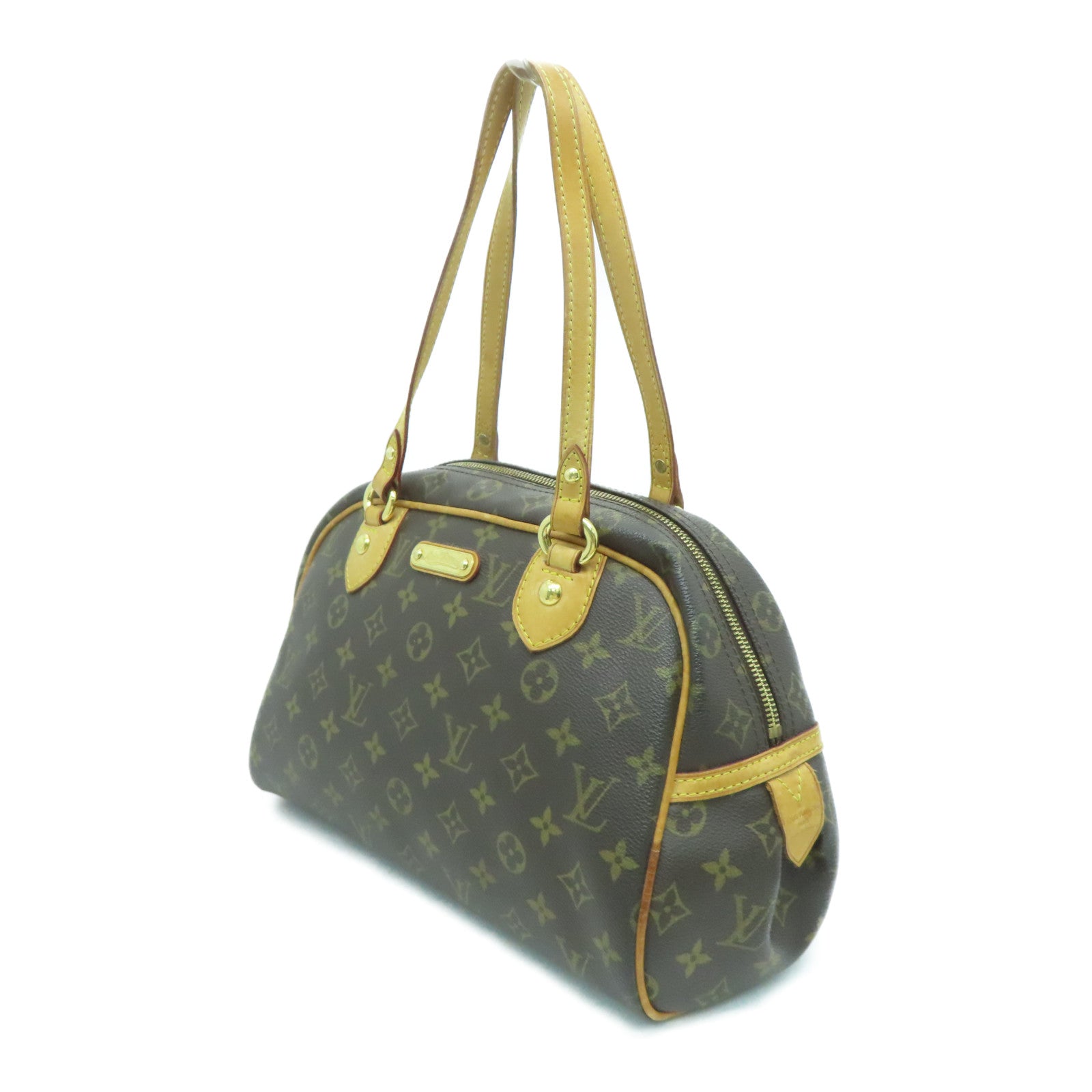 LOUIS VUITTON Monogram Montorgueil PM Shoulder Bag金扣肩背袋啡色