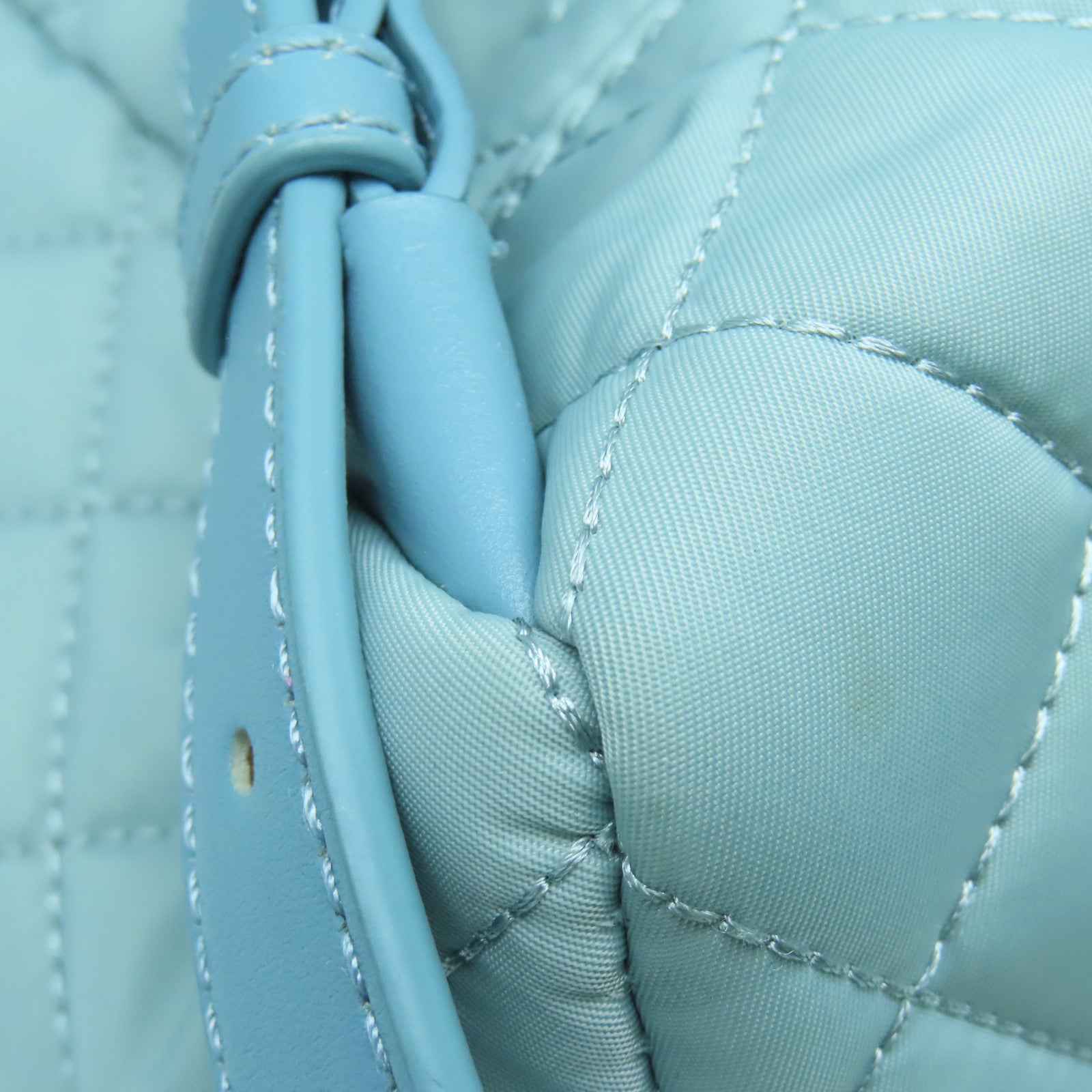 MOSCHINO Rhombus Nylon Backppack Gold Buckle Backpack Pink Blue