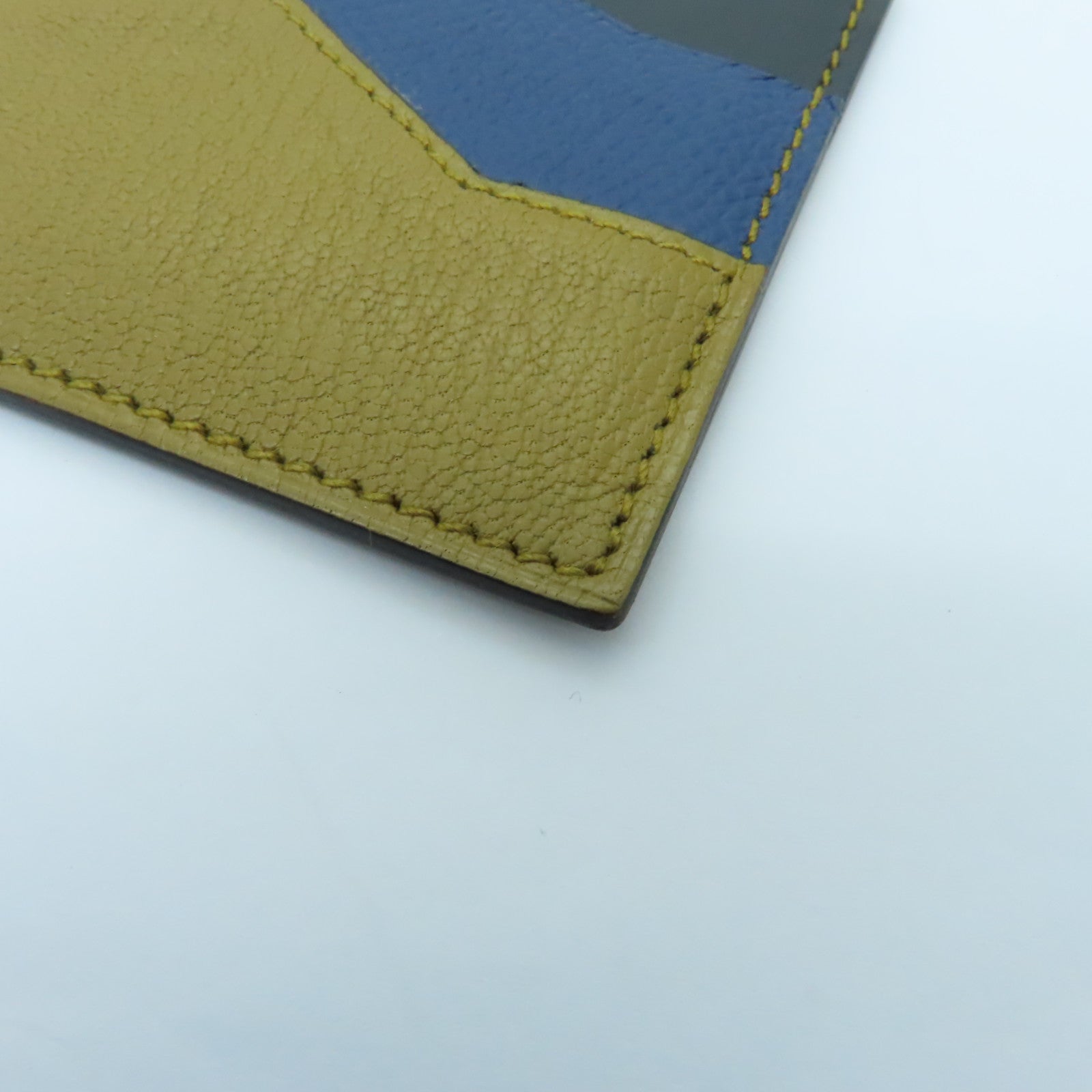 HERMES Epsom皮革Card Case卡片套藍色/啡色
