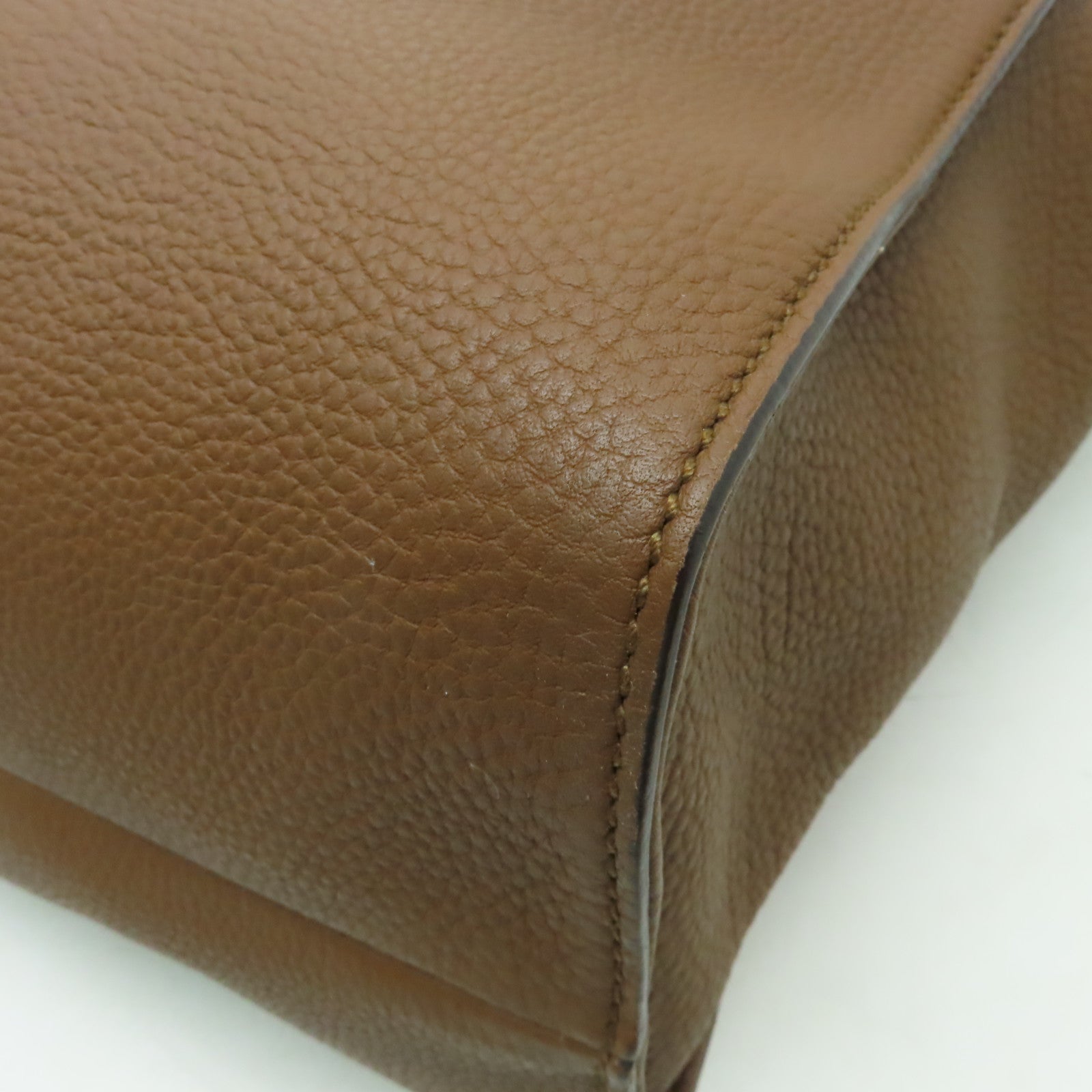 GUCCI 牛皮皮革Shoulder Bag金扣肩背袋啡色