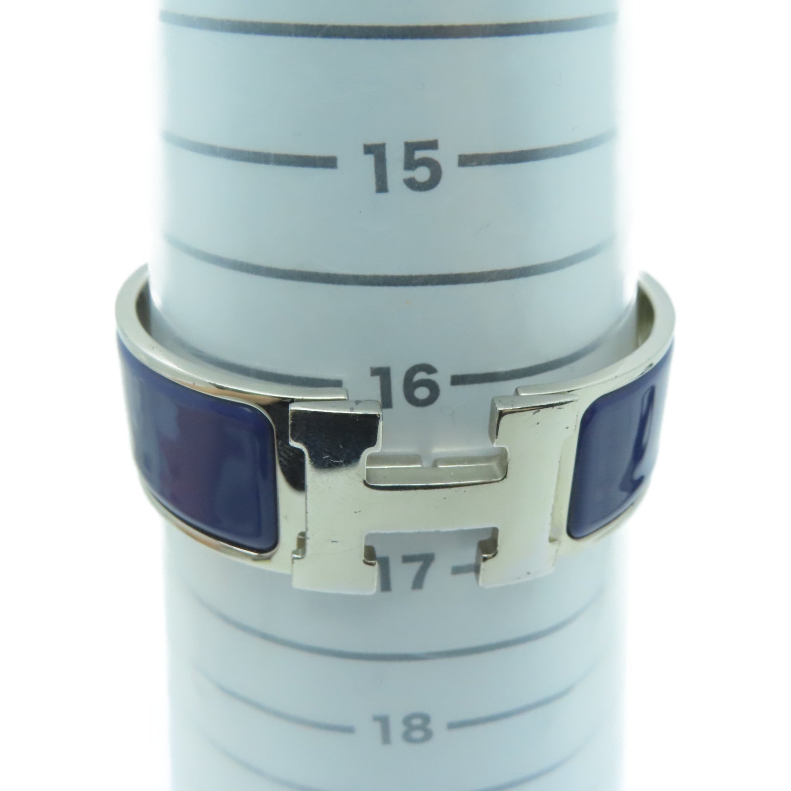 HERMES 【激減優惠】金屬Clic-Clac H Bracelet銀扣手鐲紫色