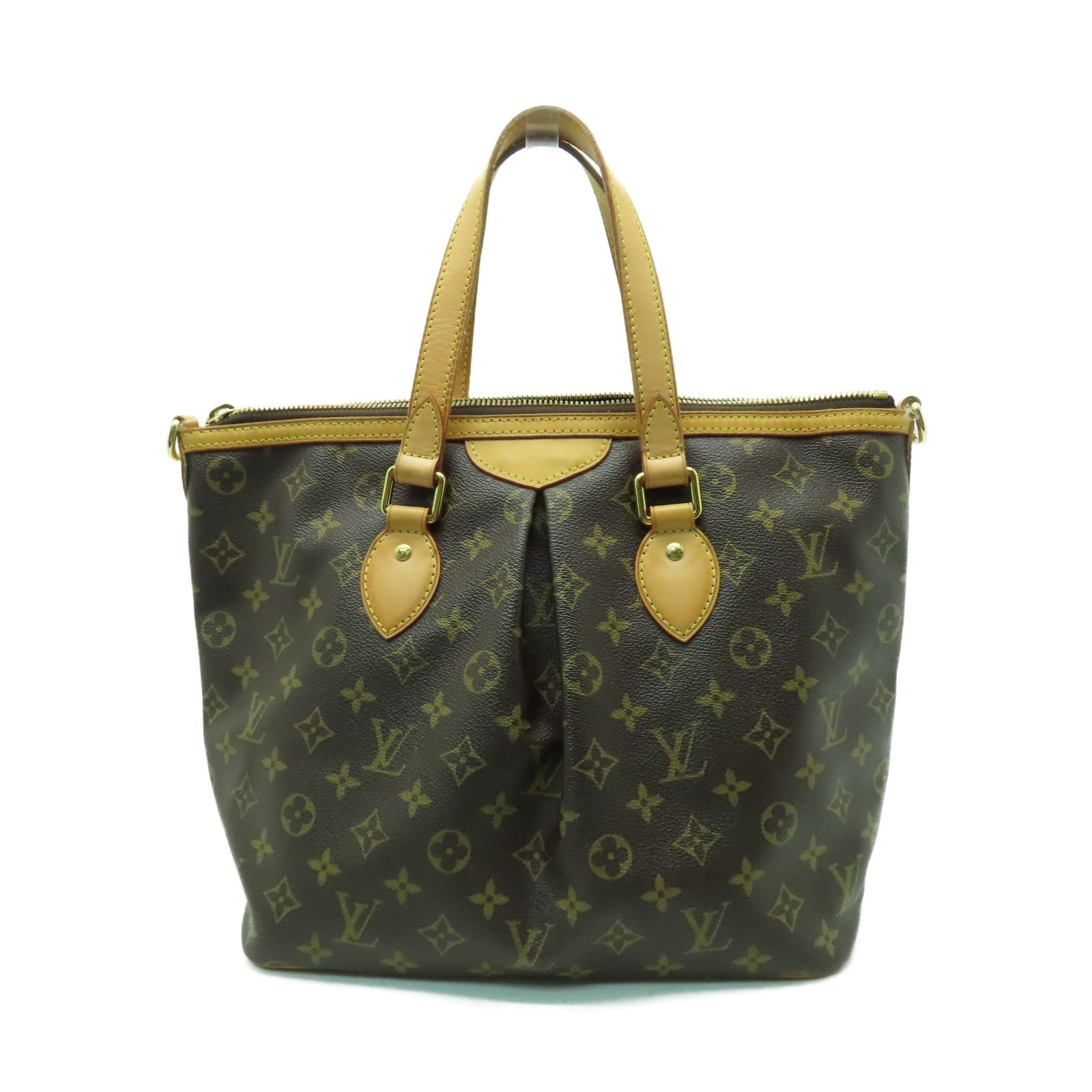 LOUIS VUITTON Monogram Palermo PM金扣手挽肩背兩用袋啡色