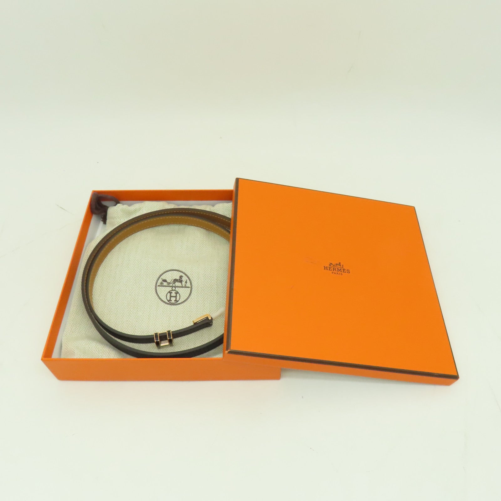 HERMES Epsom皮革Pop H Belt 85cm金扣腰帶黑色