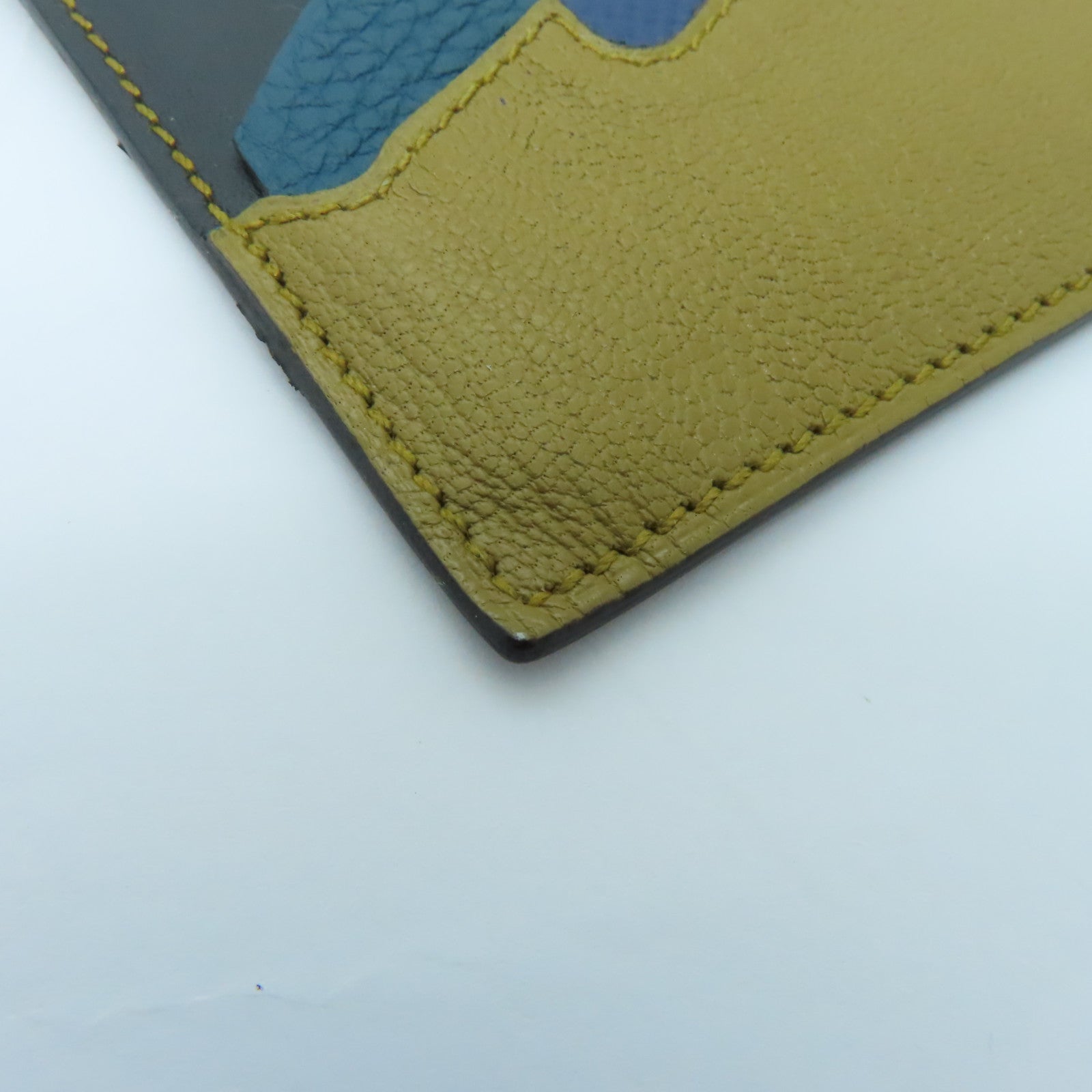 HERMES Epsom皮革Card Case卡片套藍色/啡色
