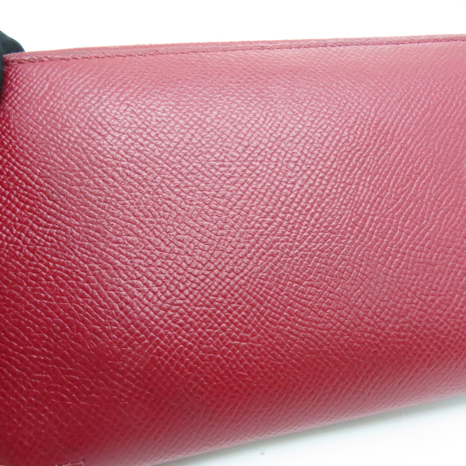 HERMES Epsom皮革Silk In Long Wallet銀扣長錢包紅色