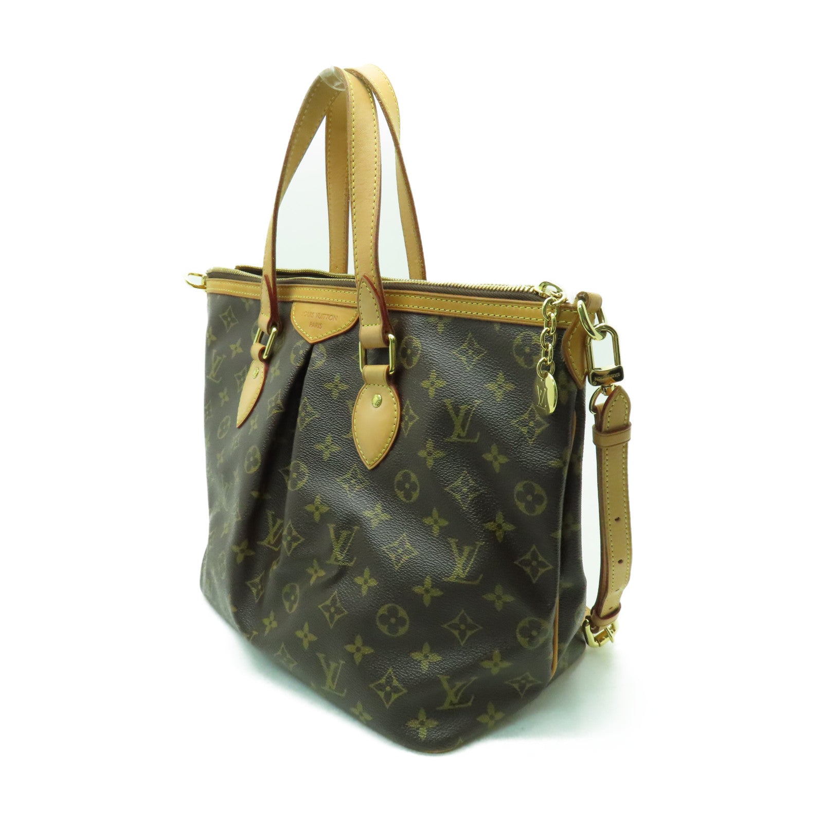 LOUIS VUITTON Monogram Palermo PM金扣手挽肩背兩用袋啡色