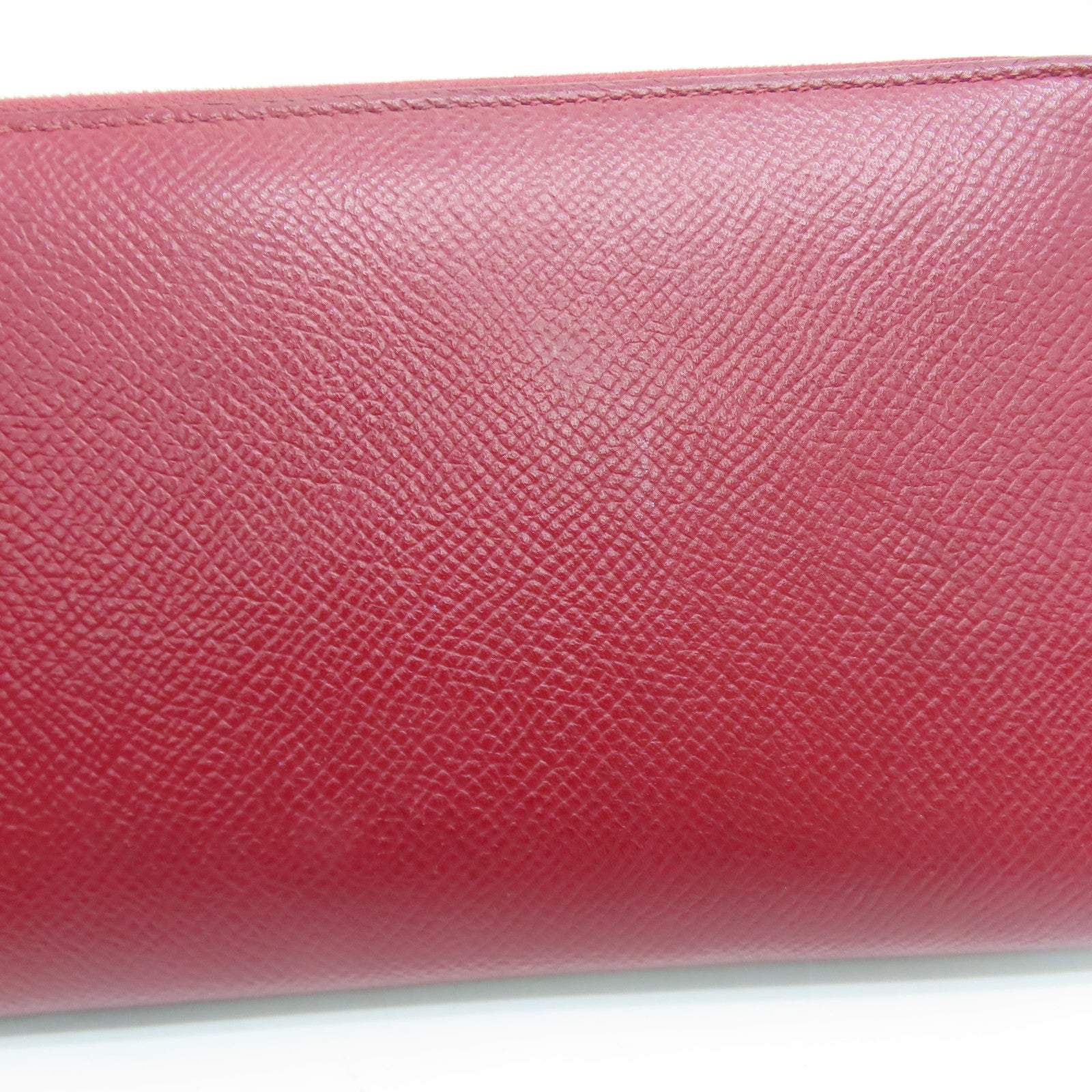 HERMES Epsom皮革Silk In Long Wallet銀扣長錢包紅色