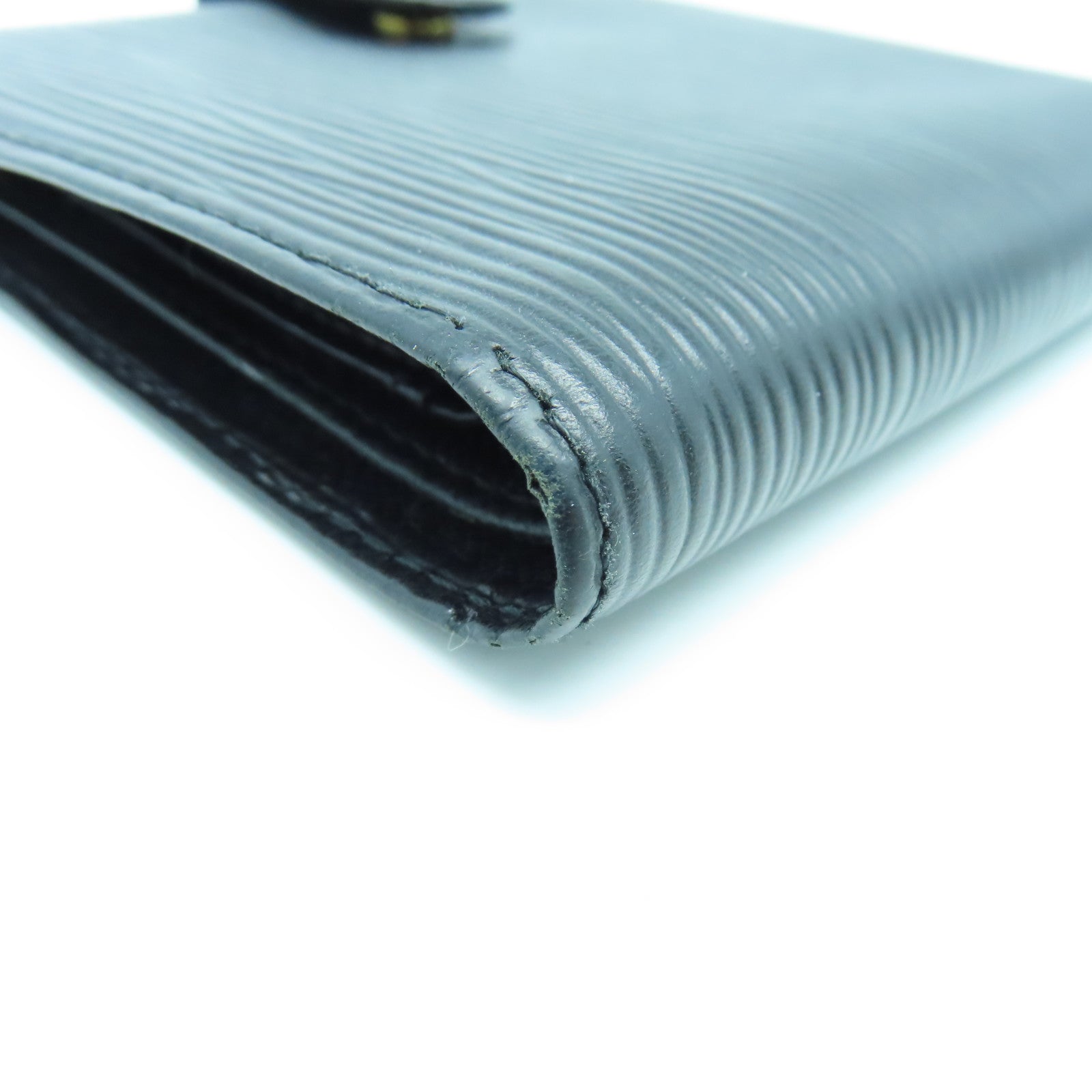 LOUIS VUITTON Epi Fold Wallet金扣钱包黑色