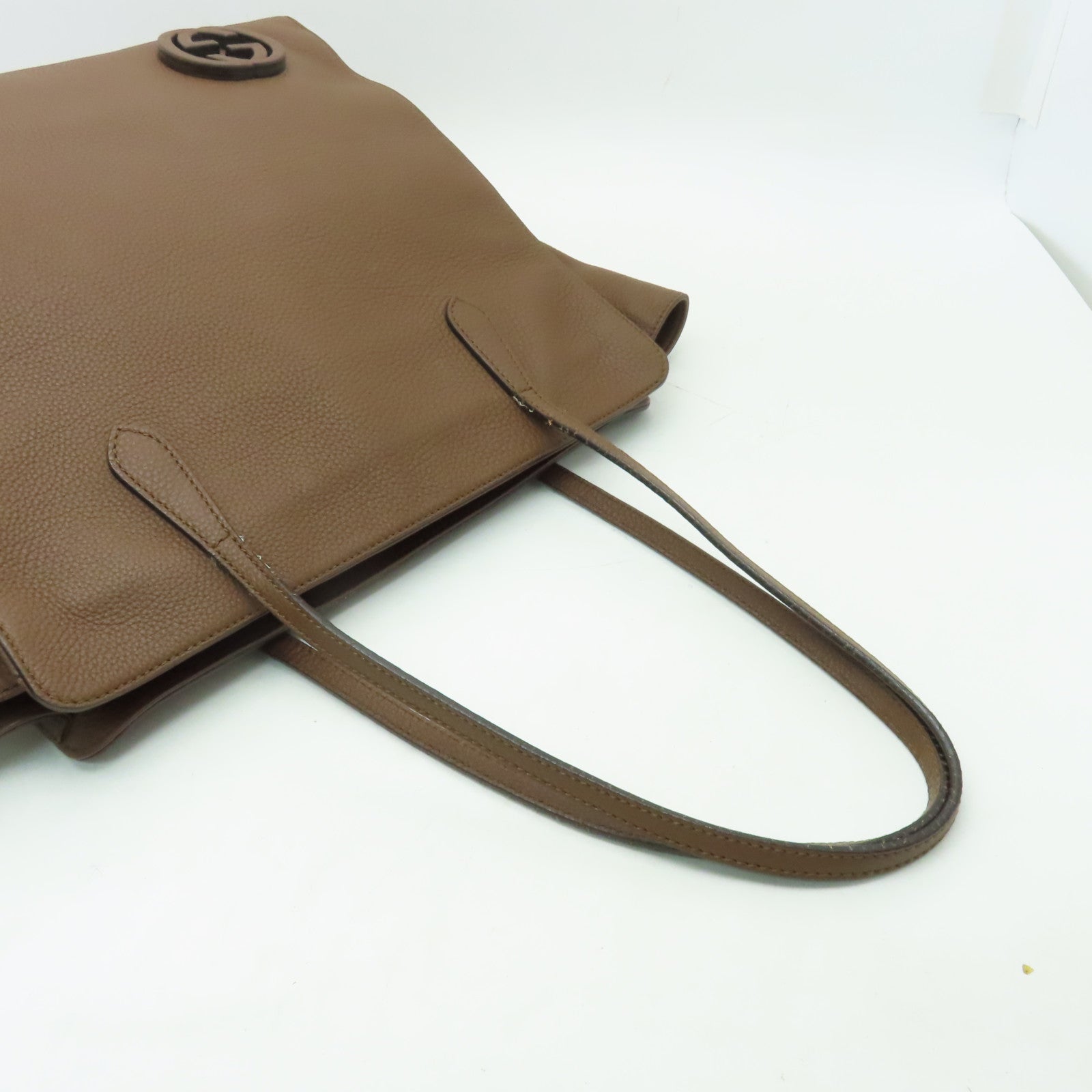 GUCCI 牛皮皮革Shoulder Bag金扣肩背袋啡色