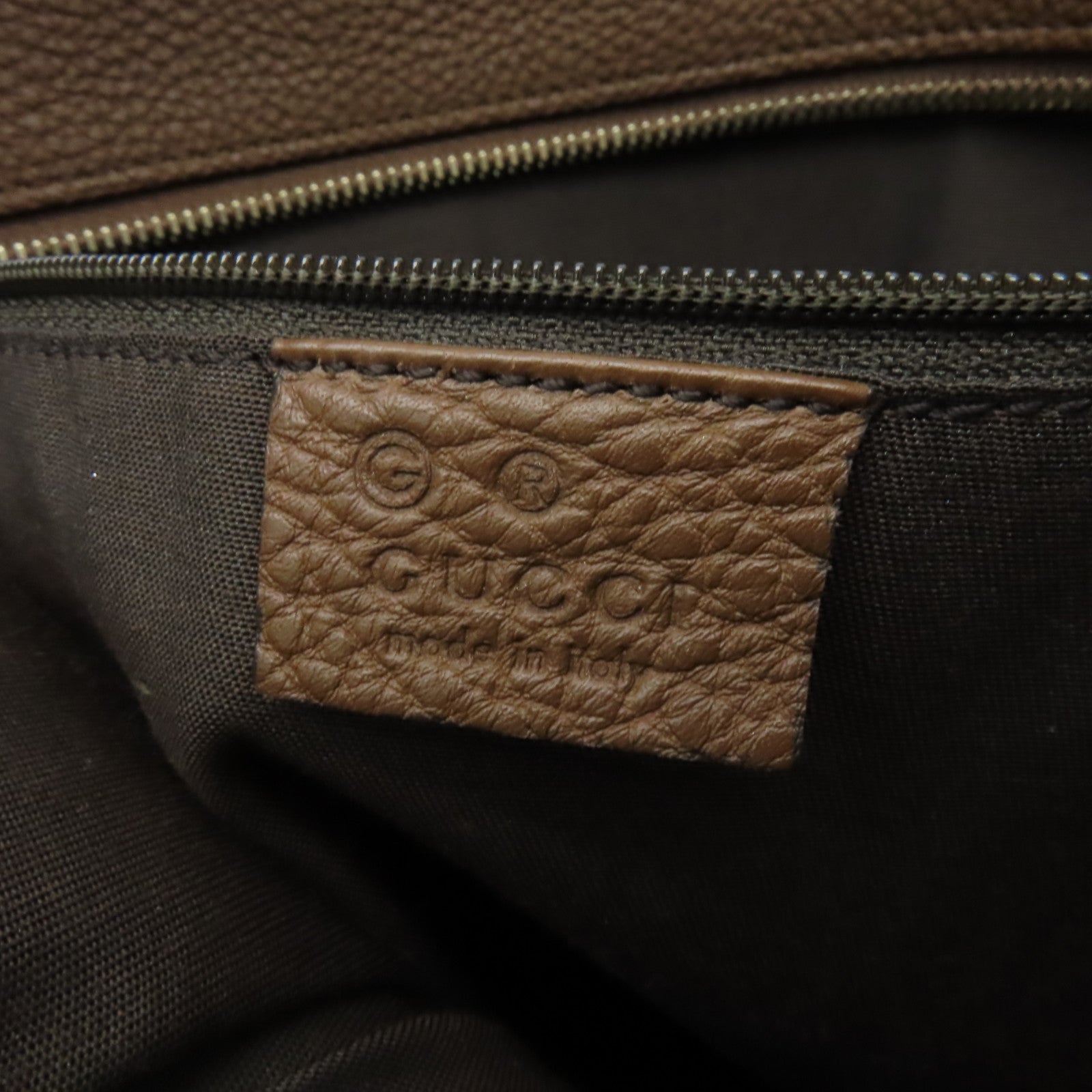 GUCCI 牛皮皮革Shoulder Bag金扣肩背袋啡色