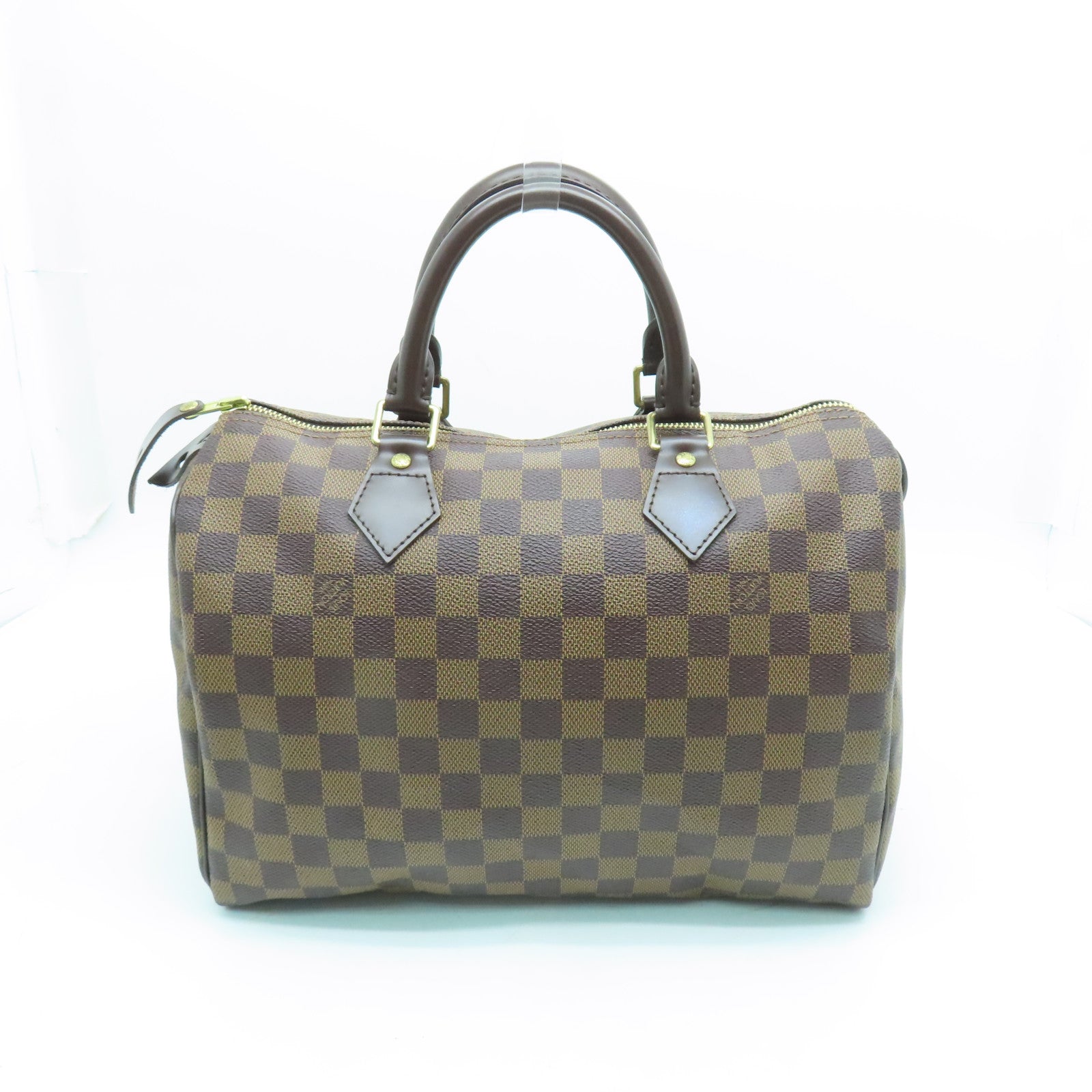 LOUIS VUITTON Damier Speedy 30金扣手挽袋啡色