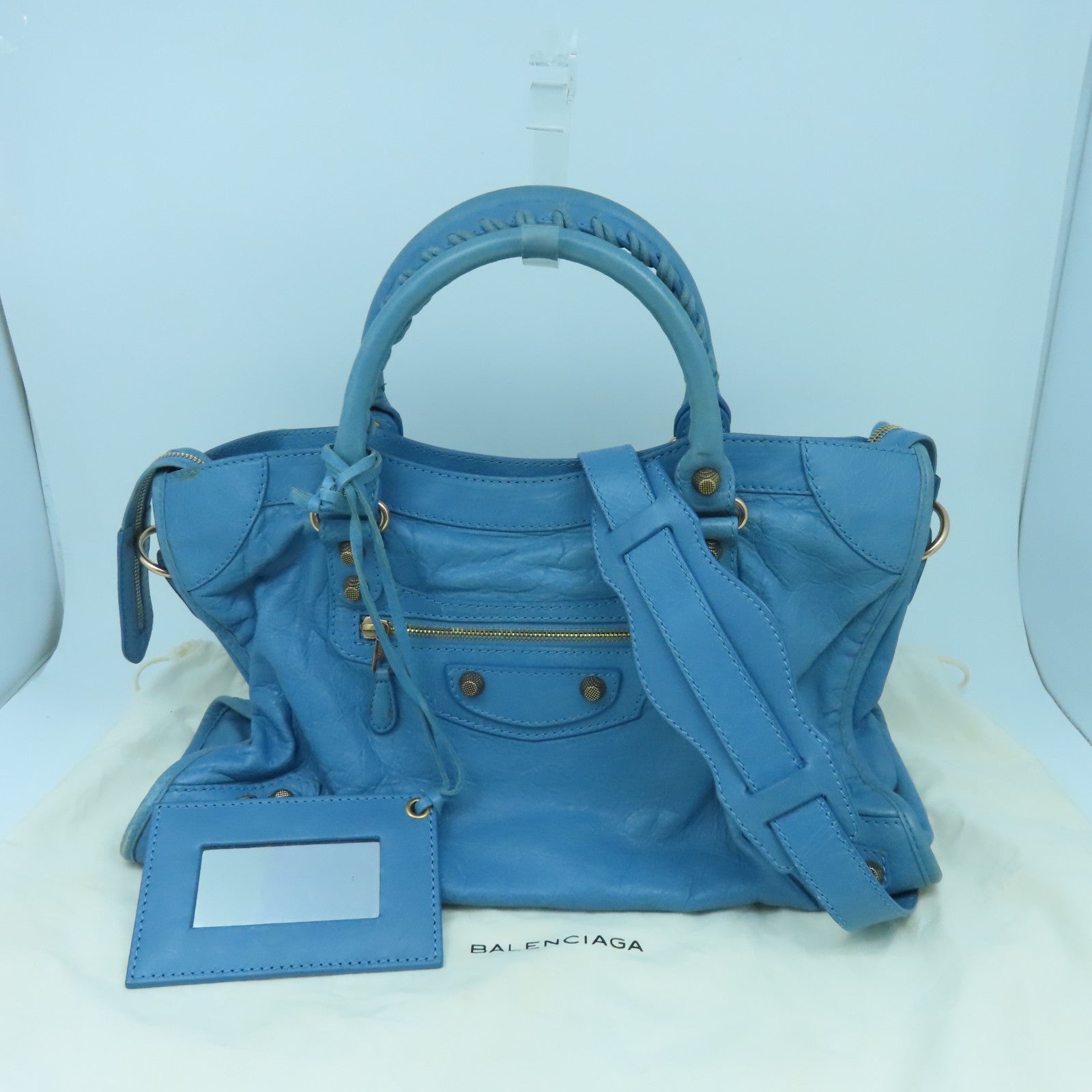 BALENCIAGA 羊皮皮革City金扣手挽肩背兩用袋