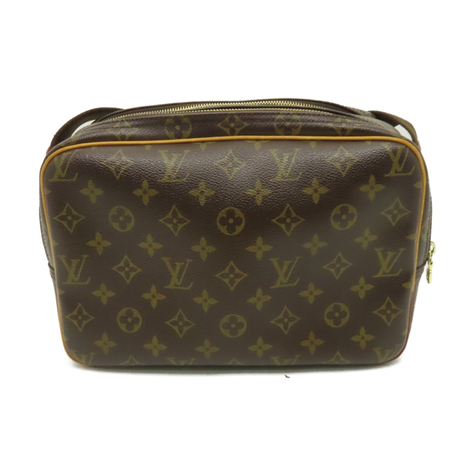 LOUIS VUITTON 【激減優惠】Monogram Reporter金扣肩背袋棕色
