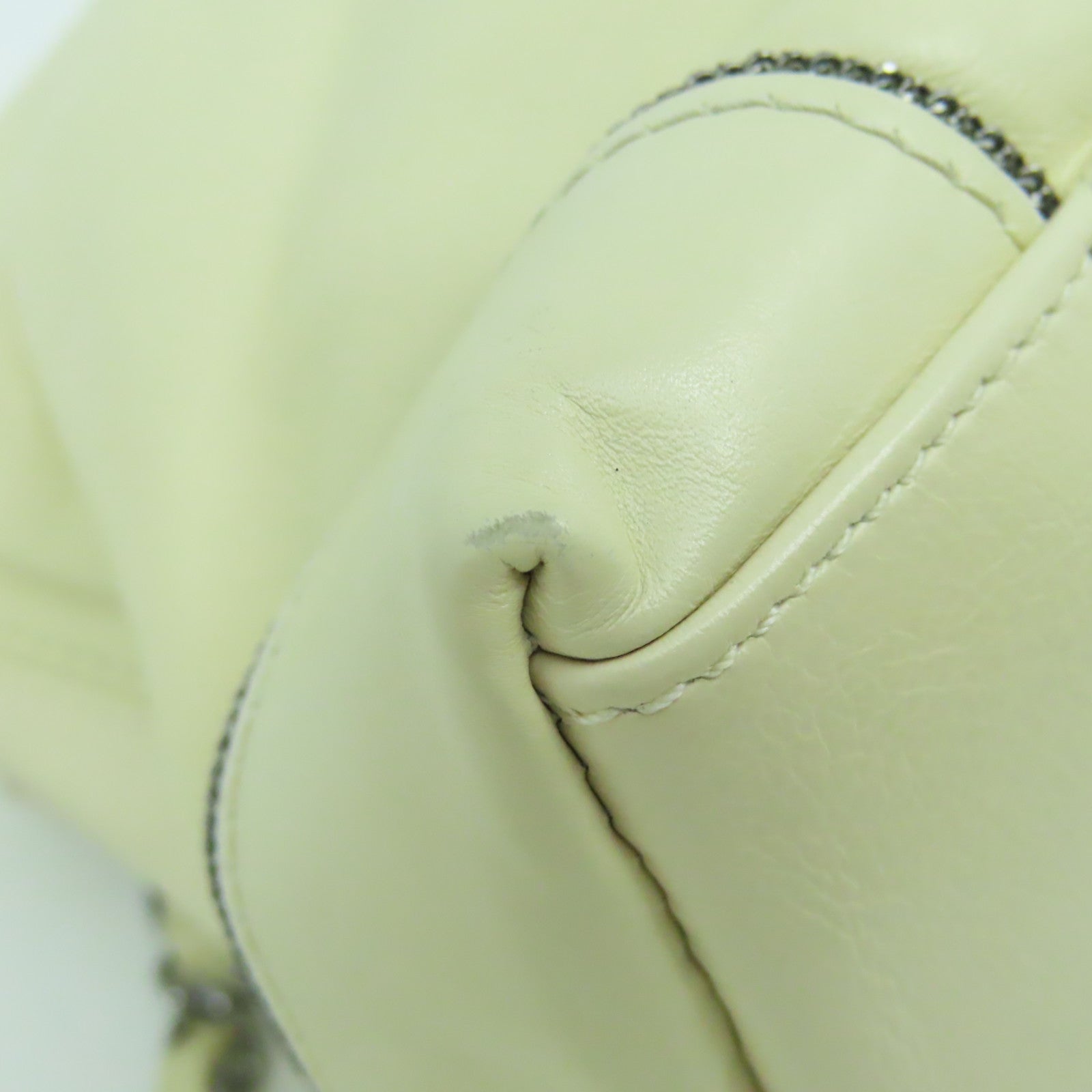 CHANEL 【激減優惠】羊皮皮革2 Way Shoulder Bag銀扣手挽肩背兩用袋米色