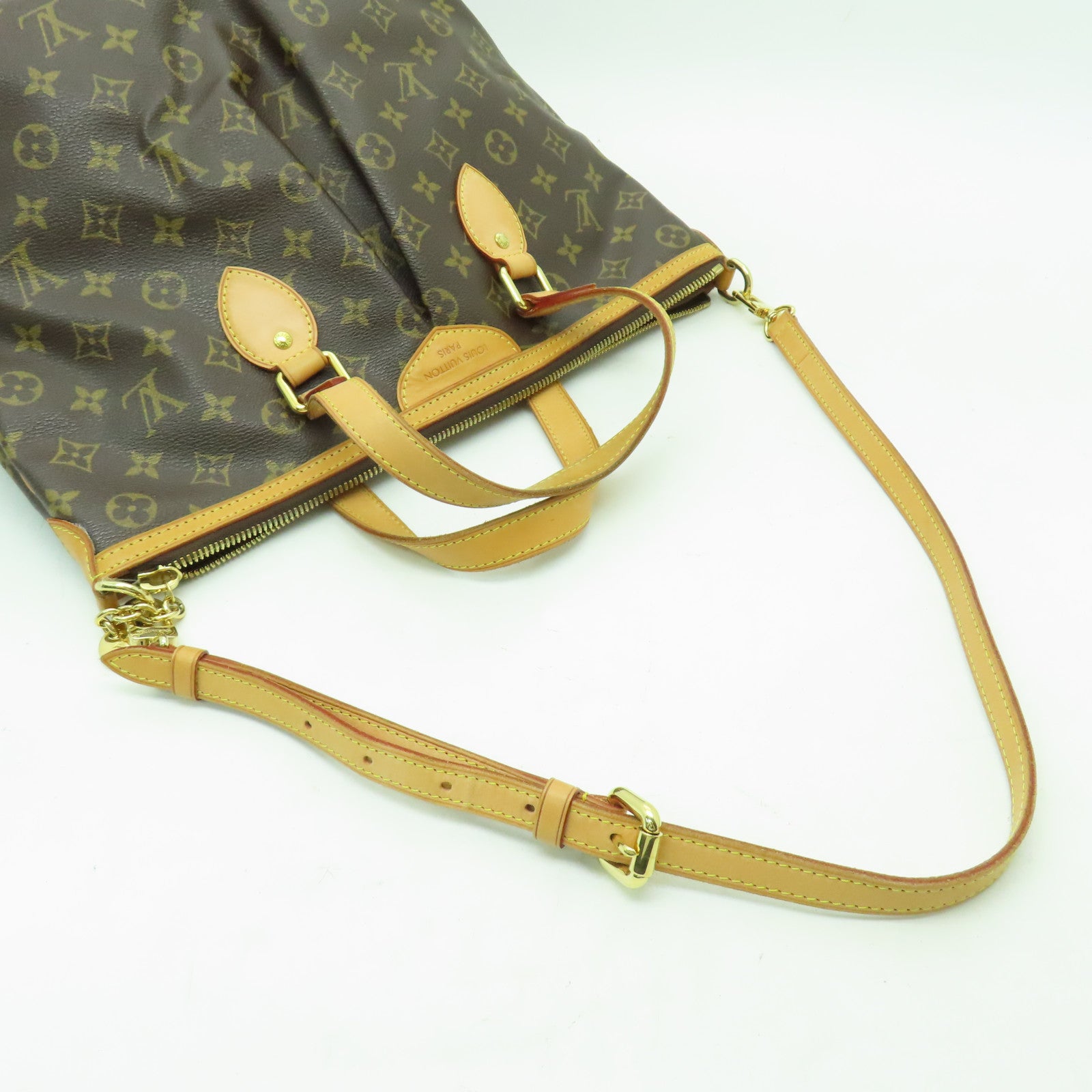 LOUIS VUITTON Monogram Palermo PM金扣手挽肩背兩用袋啡色