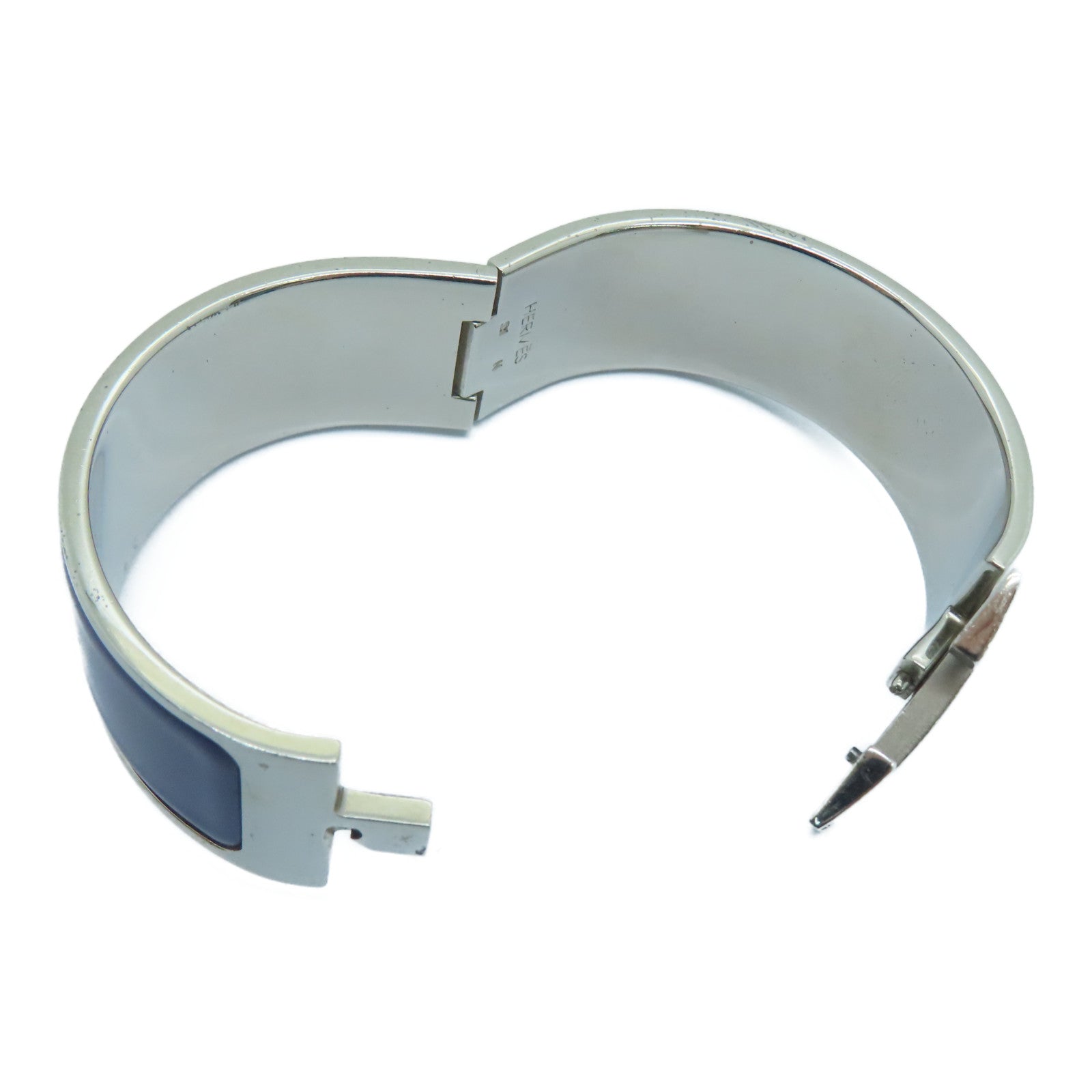HERMES 【激減優惠】金屬Clic-Clac H Bracelet銀扣手鐲紫色