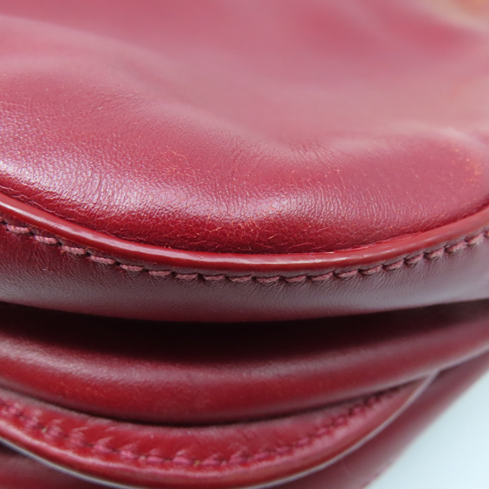 Miu Miu 牛皮皮革Shoulder Bag金扣鏈帶肩背袋紅色