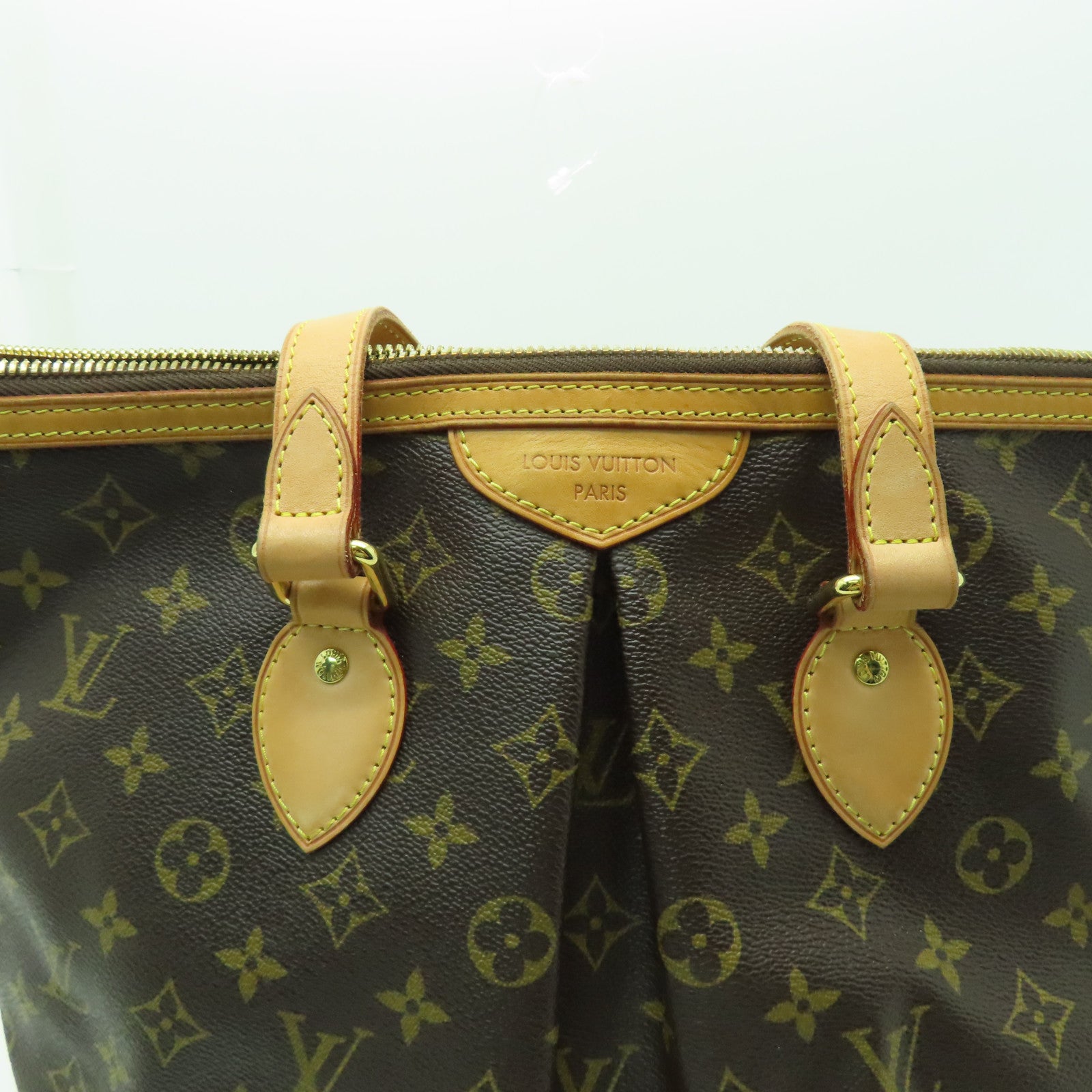 LOUIS VUITTON Monogram Palermo PM金扣手挽肩背兩用袋啡色