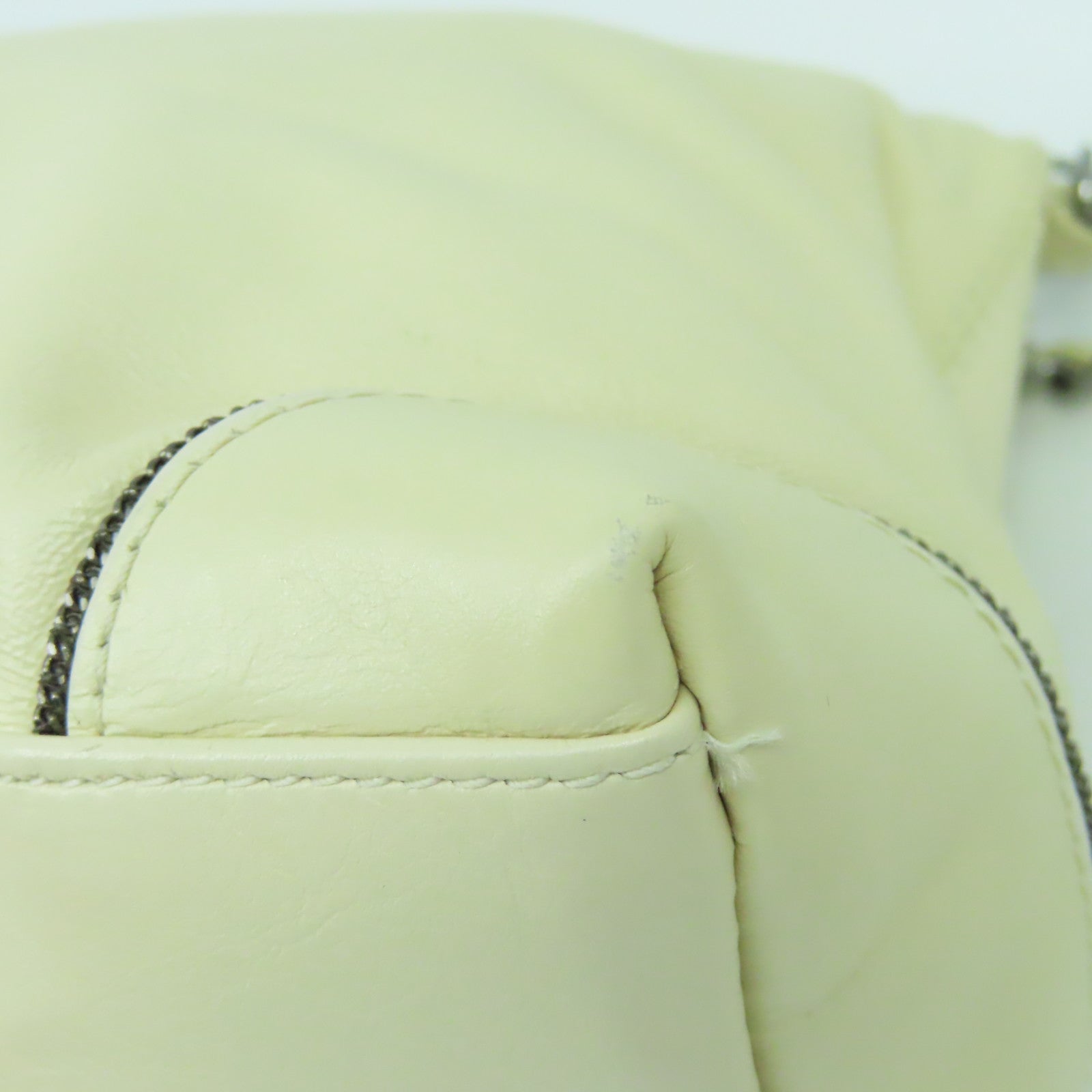 CHANEL 【激減優惠】羊皮皮革2 Way Shoulder Bag銀扣手挽肩背兩用袋米色