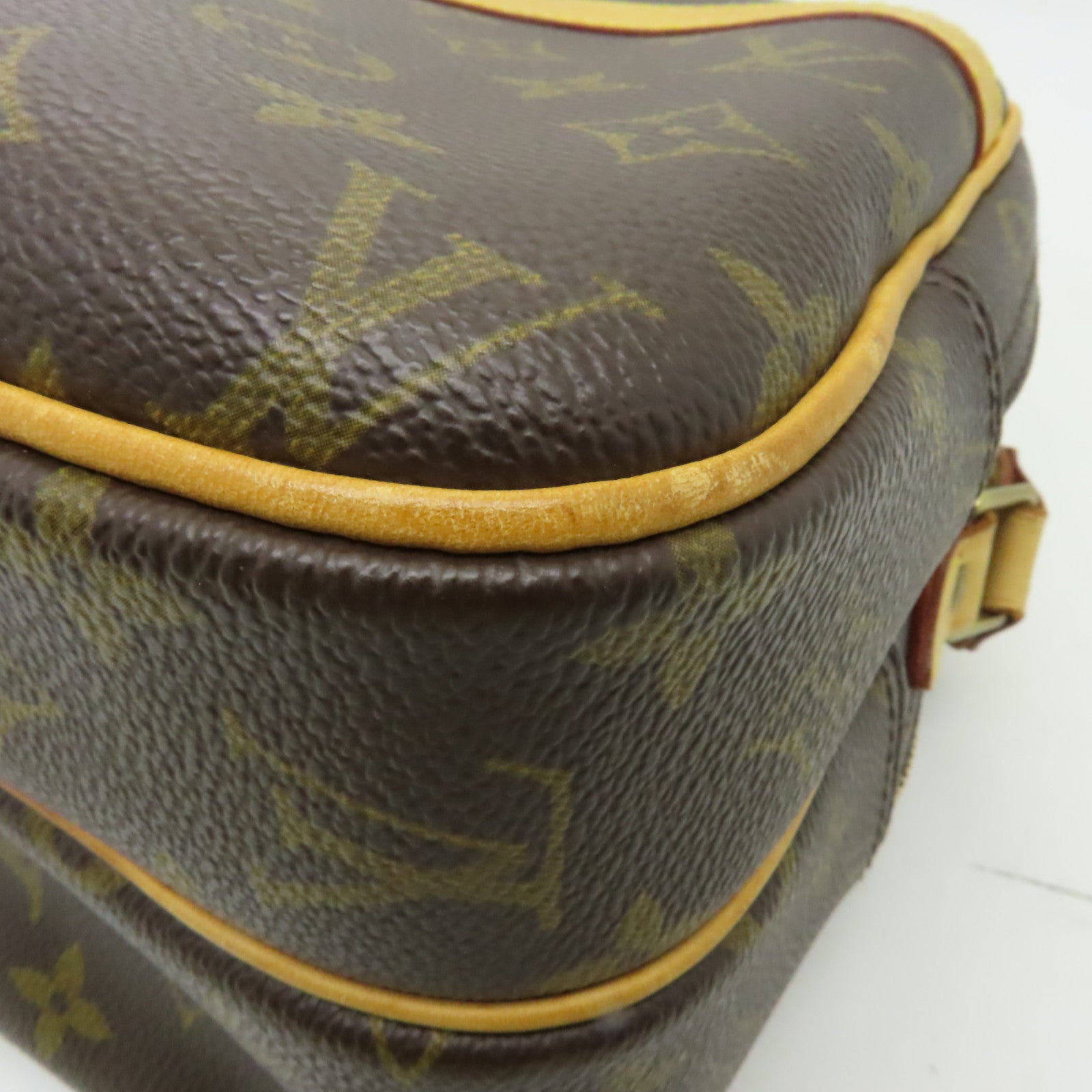 LOUIS VUITTON 【激減優惠】Monogram Reporter金扣肩背袋棕色