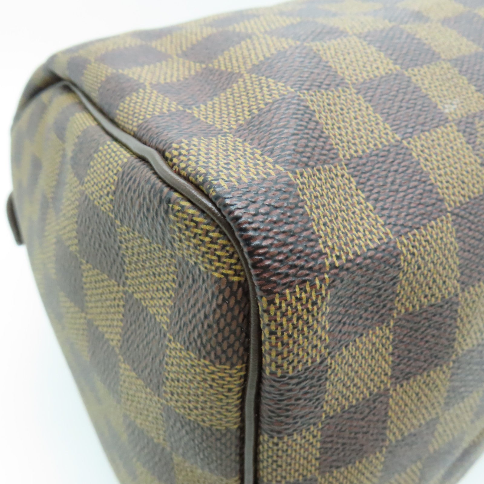 LOUIS VUITTON Damier Speedy 30金扣手挽袋啡色