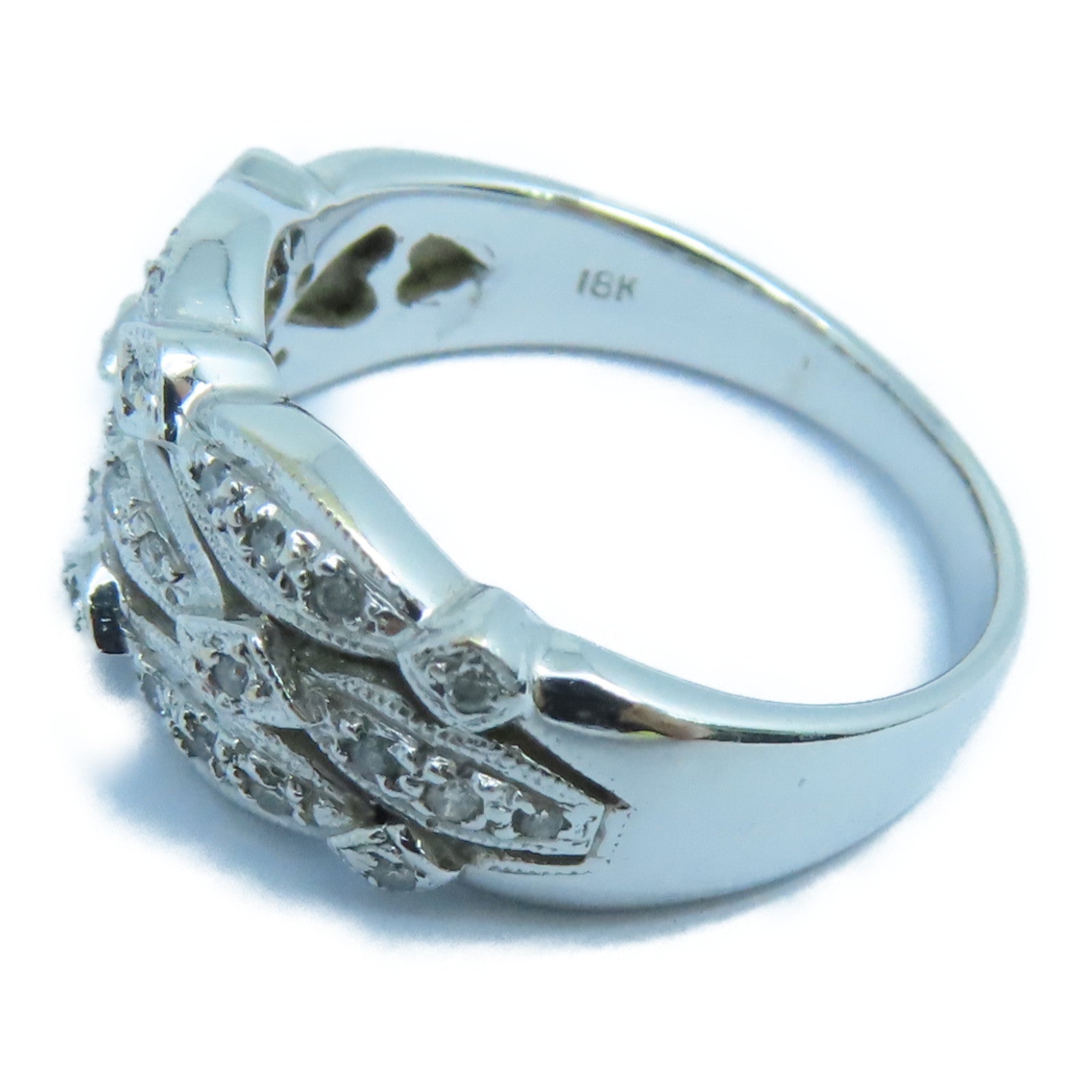 JEWELRY 【激減優惠】18K白金Diamond Ring鑽石戒指US#6銀色
