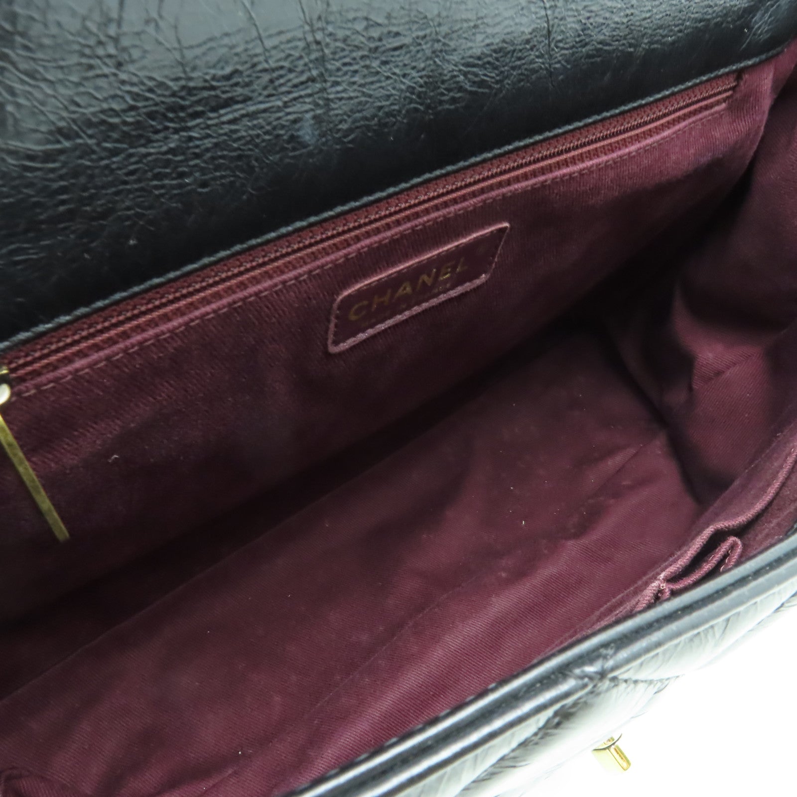 CHANEL 菱格牛皮皮革Shoulder Bag金扣鏈帶肩背袋黑色/紅色
