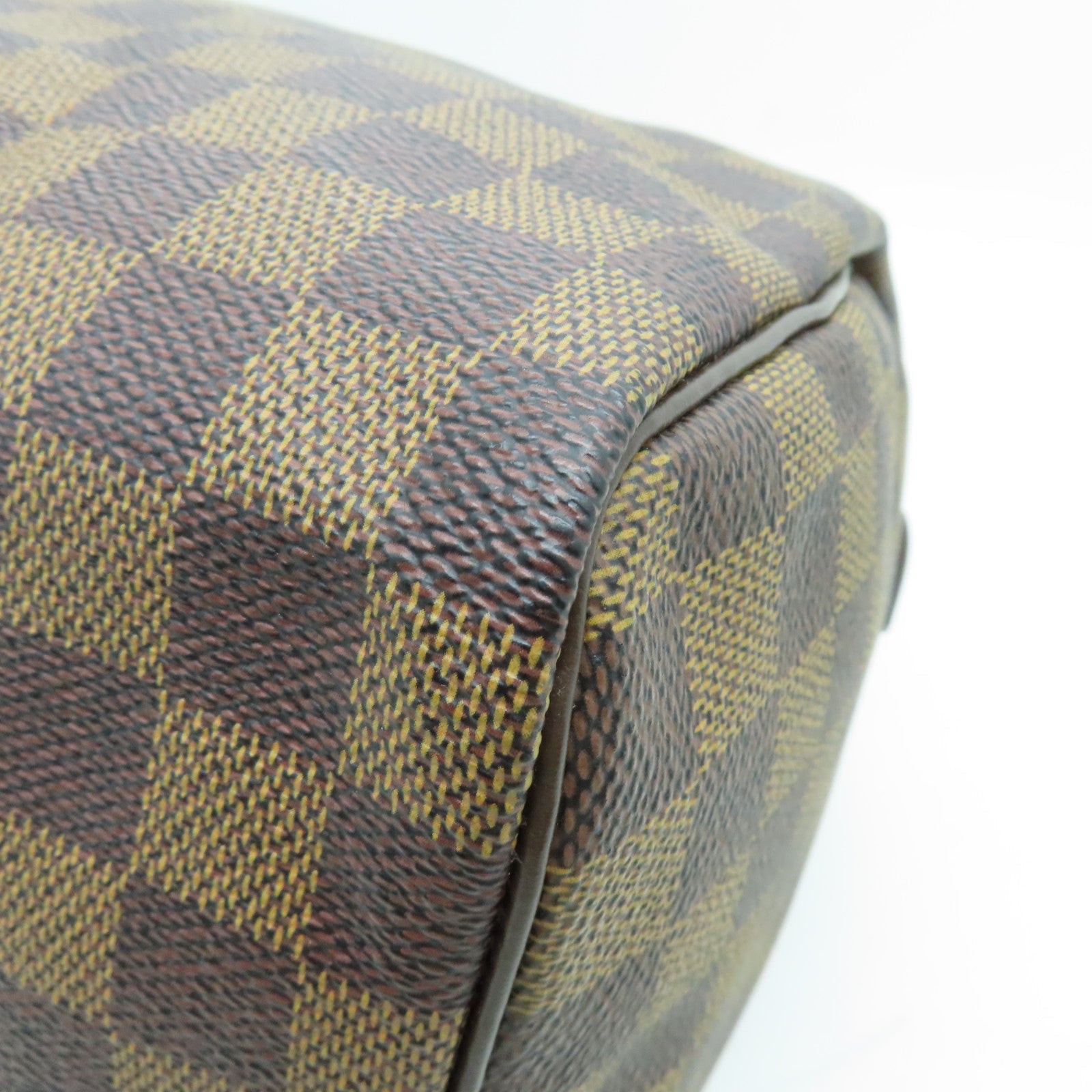 LOUIS VUITTON Damier Speedy 30金扣手挽袋啡色