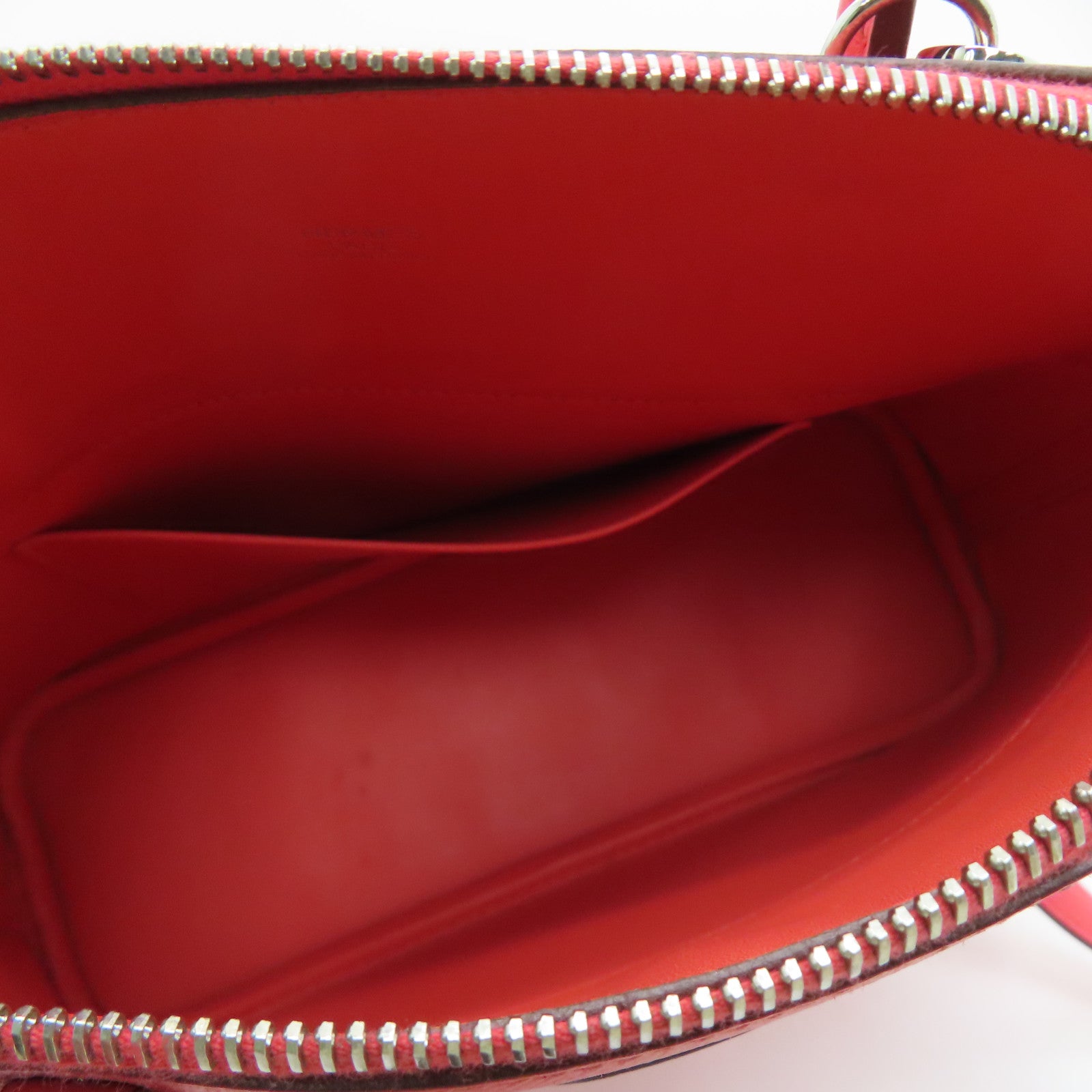 HERMES Epsom Leather Bolide 27 Silver Buckle Handle Shoulder Backpack Rose Jaipur/Red