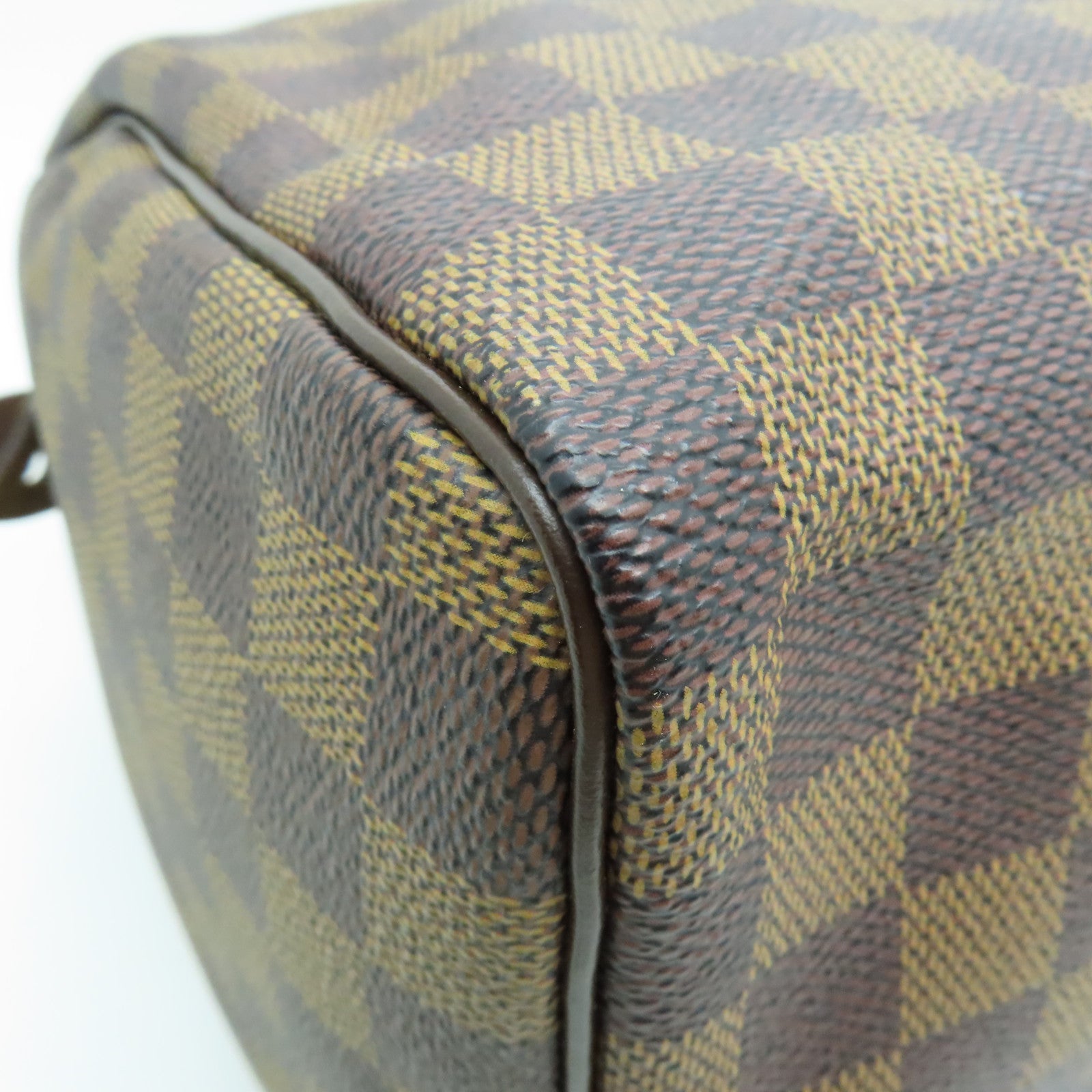 LOUIS VUITTON Damier Speedy 30金扣手挽袋啡色