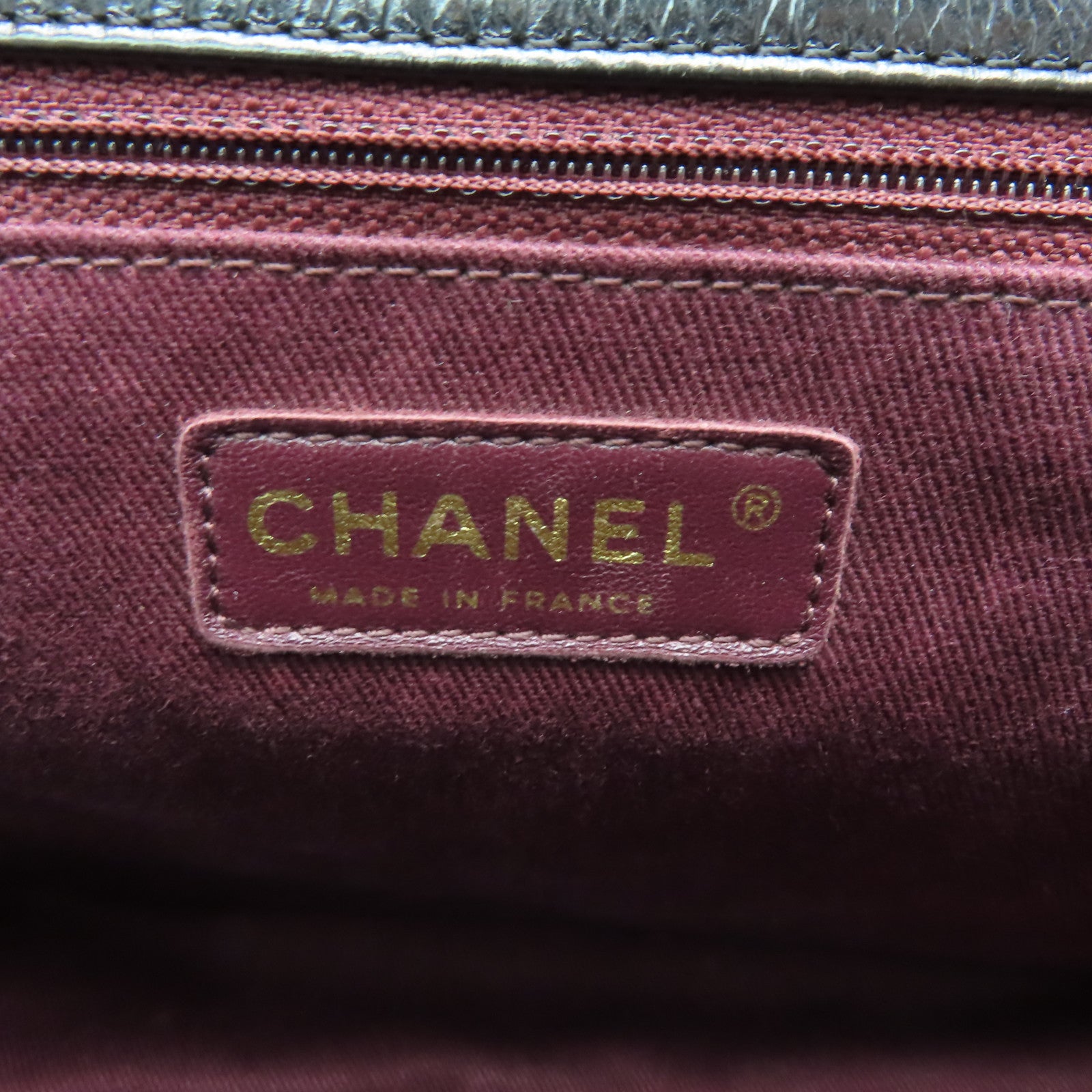 CHANEL 菱格牛皮皮革Shoulder Bag金扣鏈帶肩背袋黑色/紅色