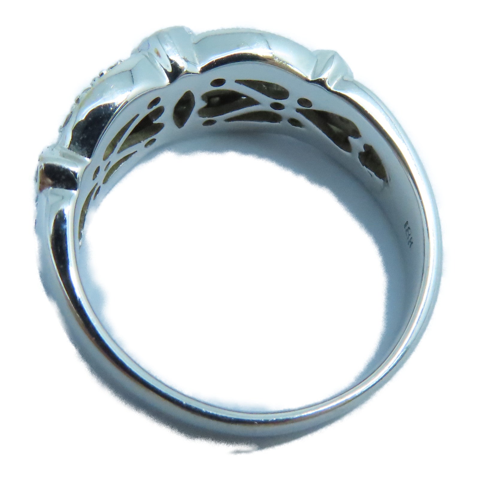 JEWELRY 【激減優惠】18K白金Diamond Ring鑽石戒指US#6銀色
