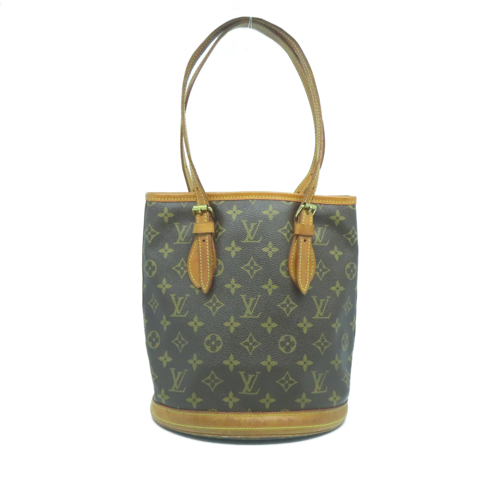 LOUIS VUITTON Monogram Bucket PM金扣肩背袋啡色