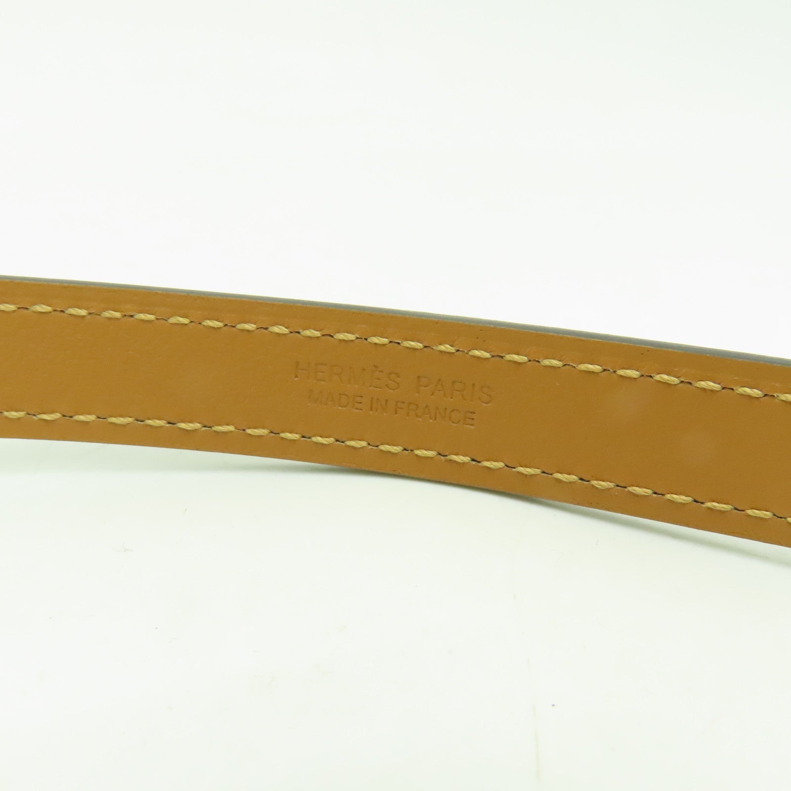 HERMES Epsom皮革Pop H Belt 85cm金扣腰帶黑色