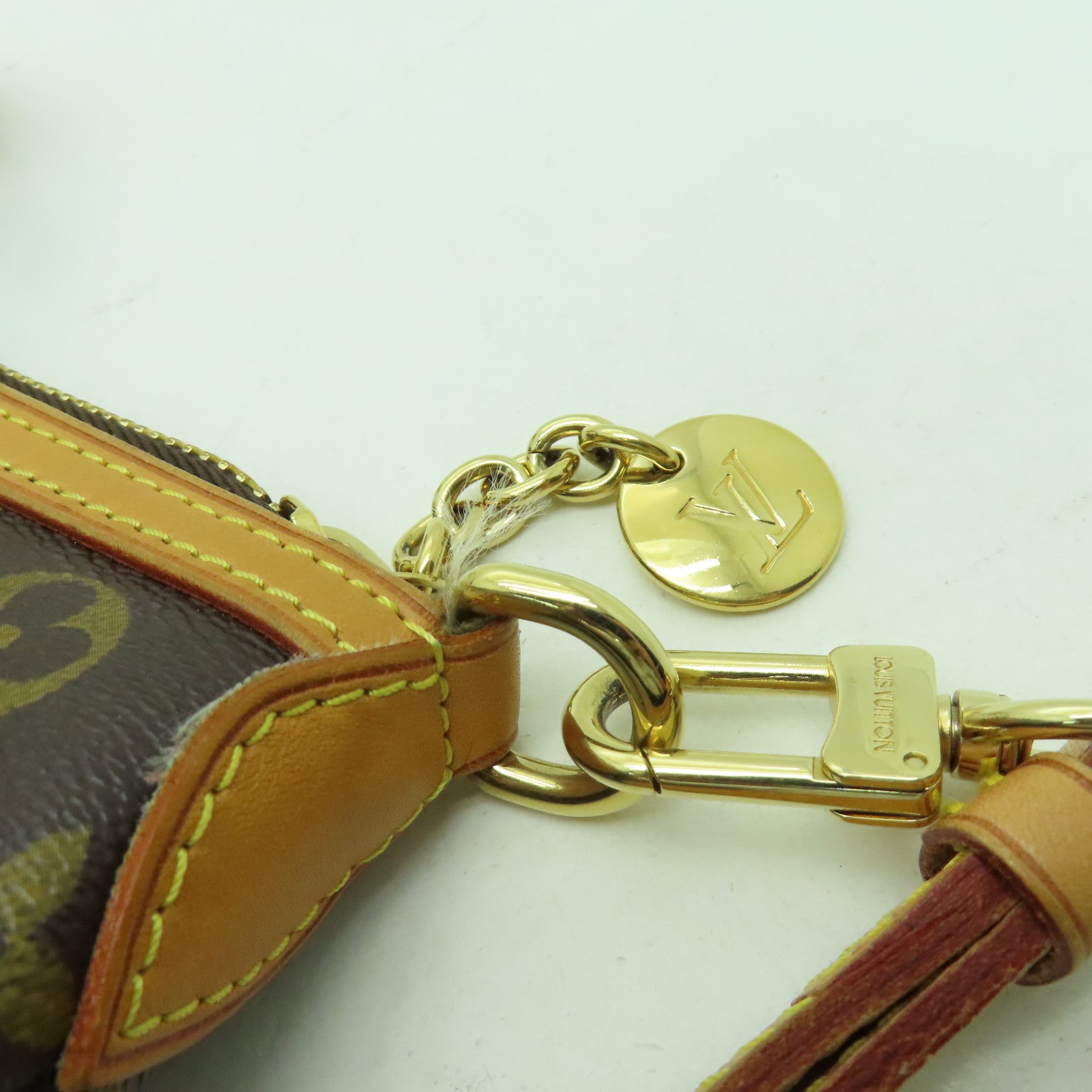 LOUIS VUITTON Monogram Palermo PM金扣手挽肩背兩用袋啡色