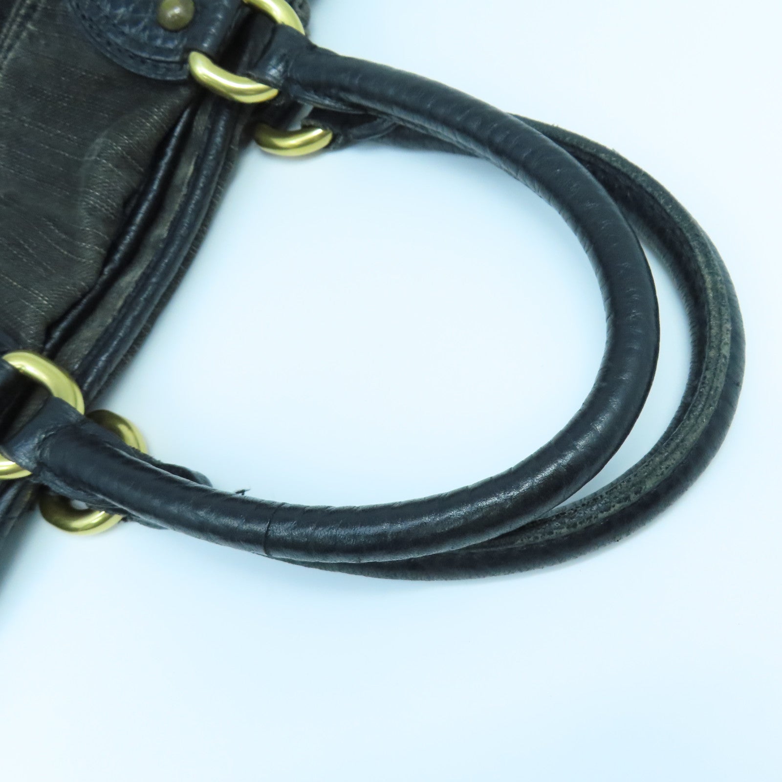LOUIS VUITTON Monogram Denim Neo Cabby MM金扣手挽肩背兩用袋黑色