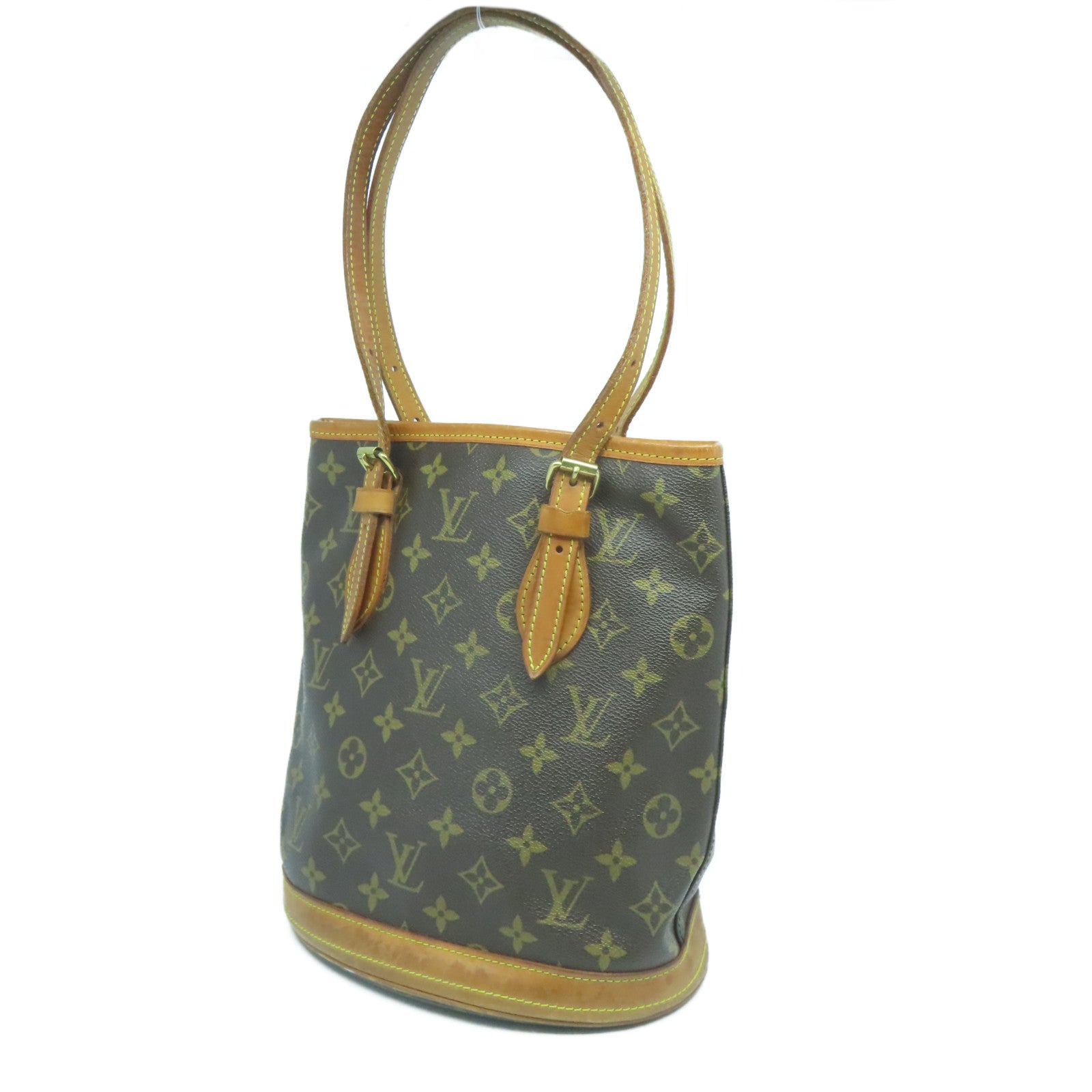 LOUIS VUITTON Monogram Bucket PM金扣肩背袋啡色