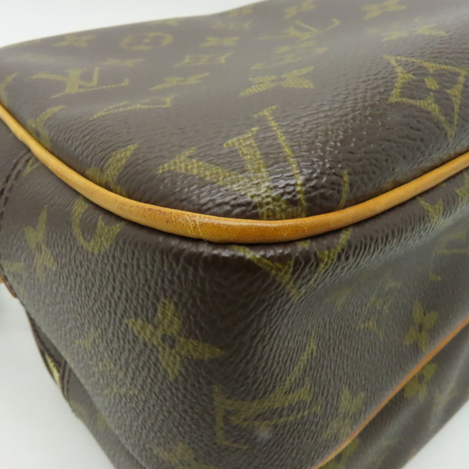 LOUIS VUITTON 【激減優惠】Monogram Reporter金扣肩背袋棕色