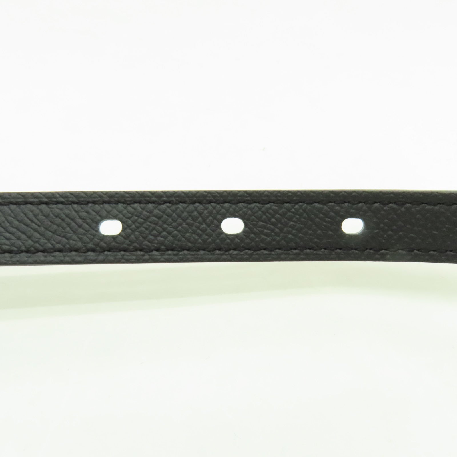 HERMES Epsom皮革Pop H Belt 85cm金扣腰帶黑色