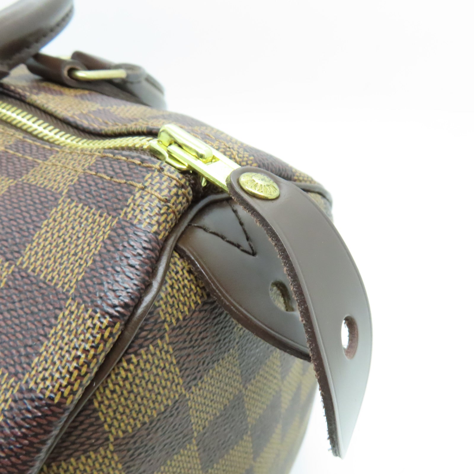 LOUIS VUITTON Damier Speedy 30金扣手挽袋啡色