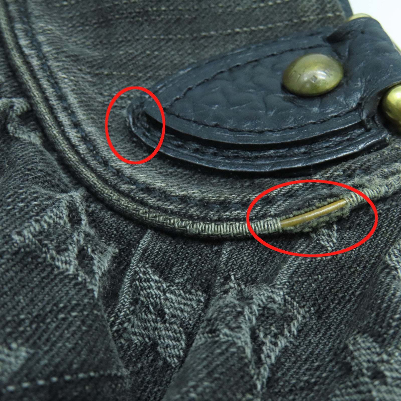 LOUIS VUITTON Monogram Denim Neo Cabby MM金扣手挽肩背兩用袋黑色