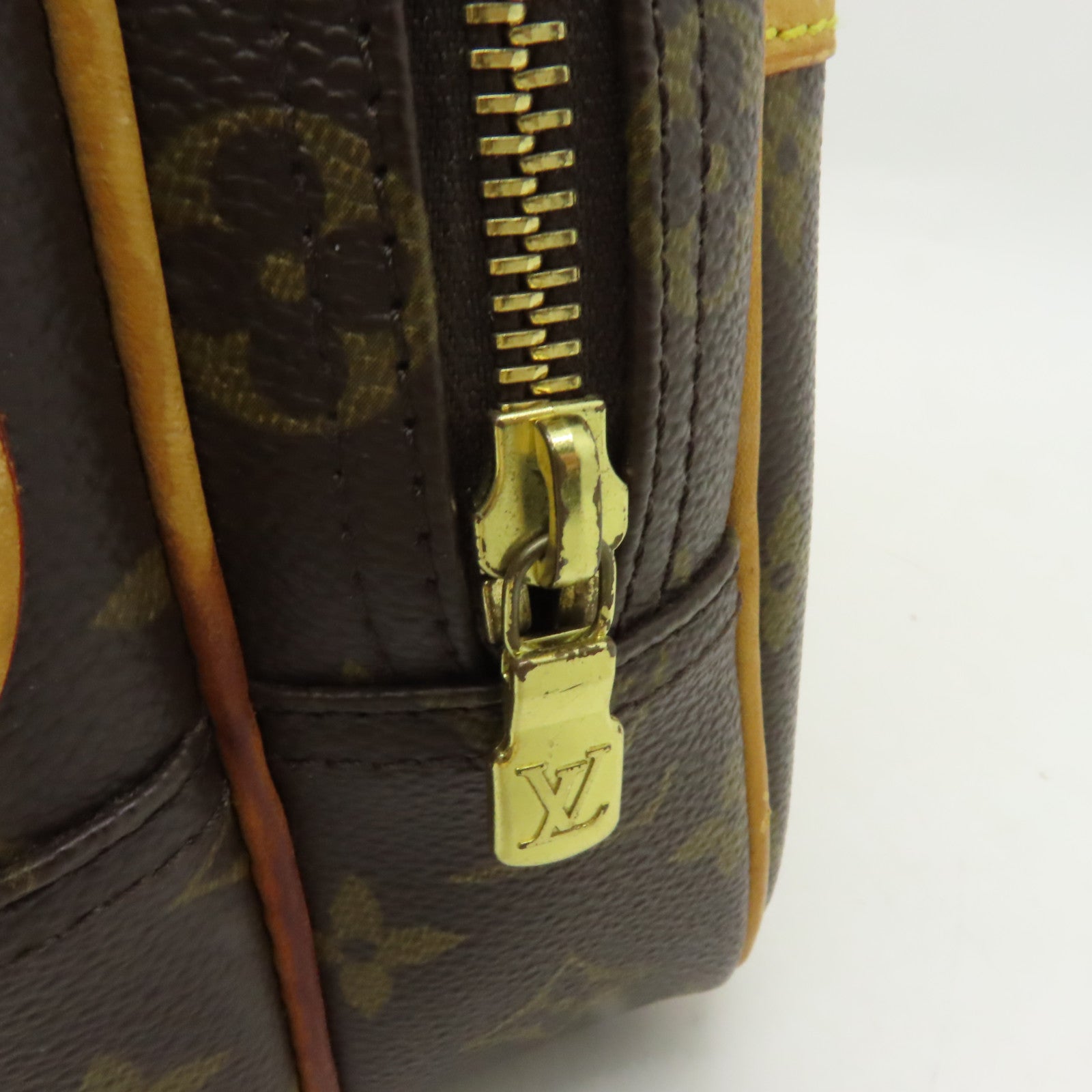 LOUIS VUITTON 【激減優惠】Monogram Reporter金扣肩背袋棕色